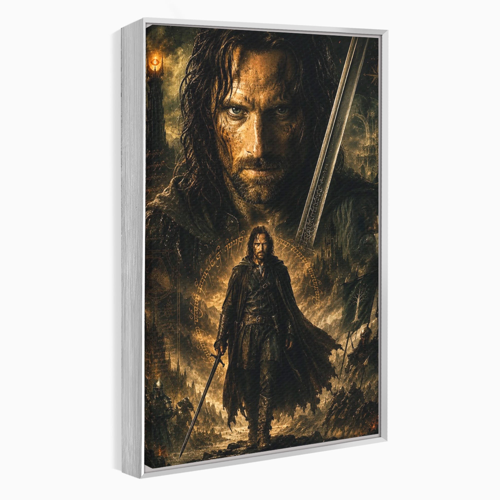 Tablou Canvas Premium LuxCanva® PI1207, Eroul Aragorn, Razboinic, Fantezie, Erou, Aventura, Epoca Medievala, Living, Culori Vibrante