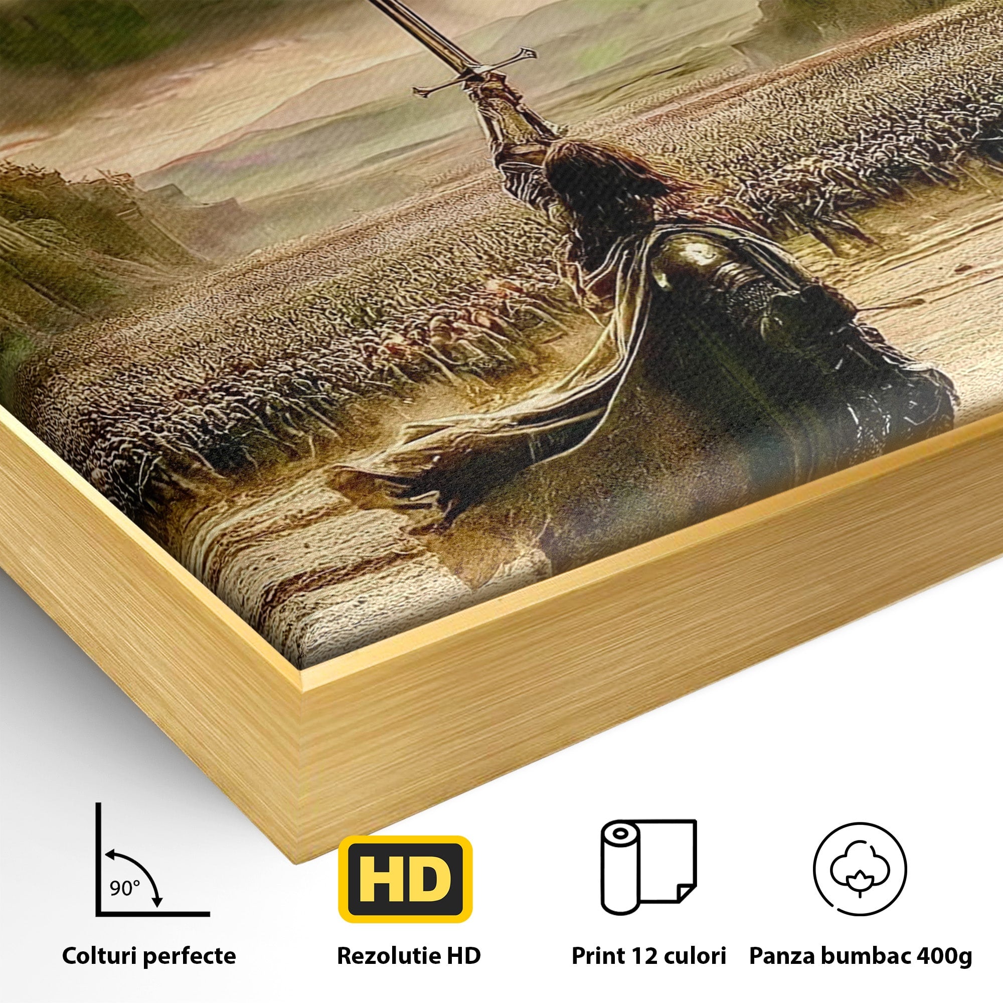 Tablou Canvas Premium LuxCanva® PI1208, Eroul Infrunta Turnul Intunecat, Film, Aventura, Fantezie, Aventura, Living, Culori Vibrante