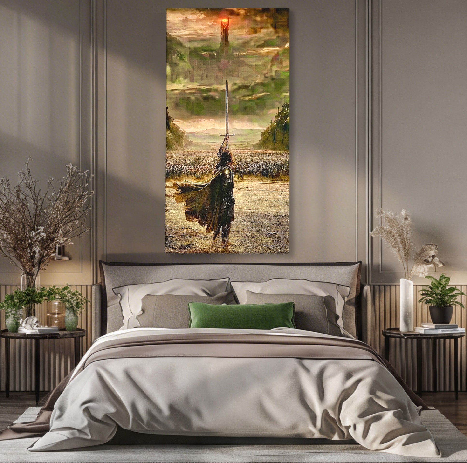 Tablou Canvas Premium LuxCanva® PI1208, Eroul Infrunta Turnul Intunecat, Film, Aventura, Fantezie, Aventura, Living, Culori Vibrante