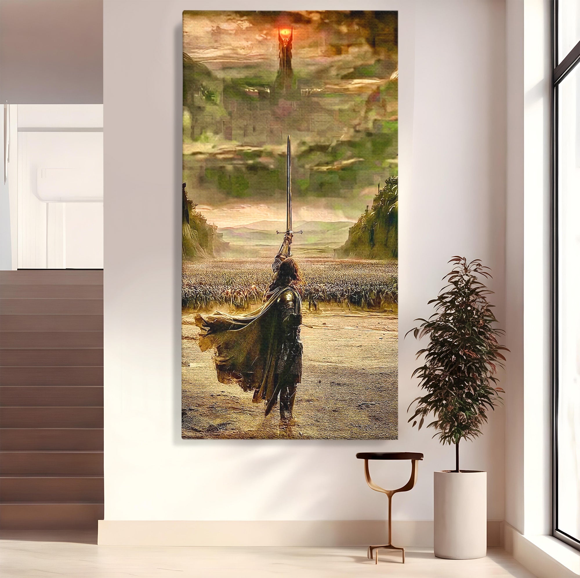 Tablou Canvas Premium LuxCanva® PI1208, Eroul Infrunta Turnul Intunecat, Film, Aventura, Fantezie, Aventura, Living, Culori Vibrante