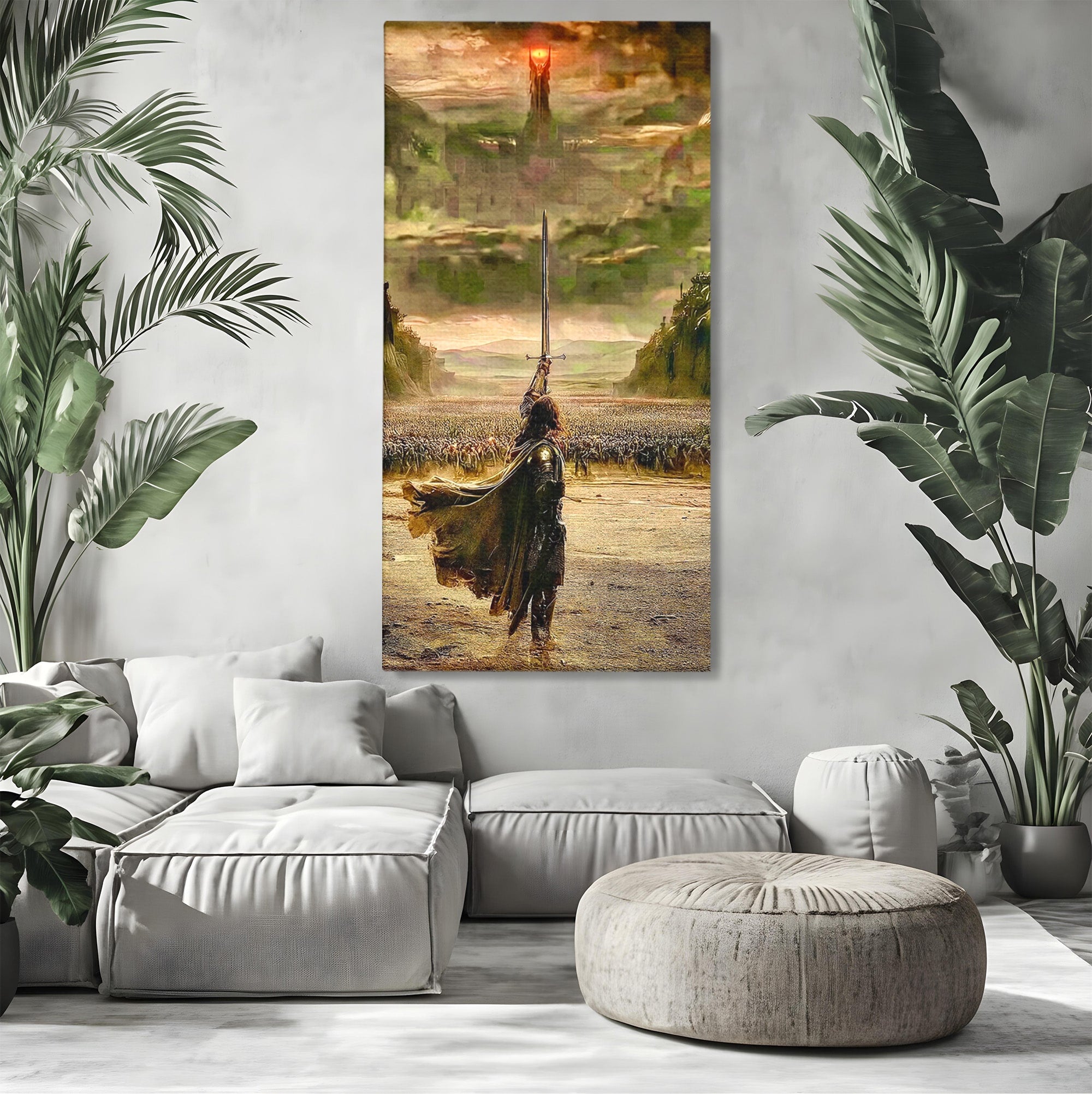 Tablou Canvas Premium LuxCanva® PI1208, Eroul Infrunta Turnul Intunecat, Film, Aventura, Fantezie, Aventura, Living, Culori Vibrante