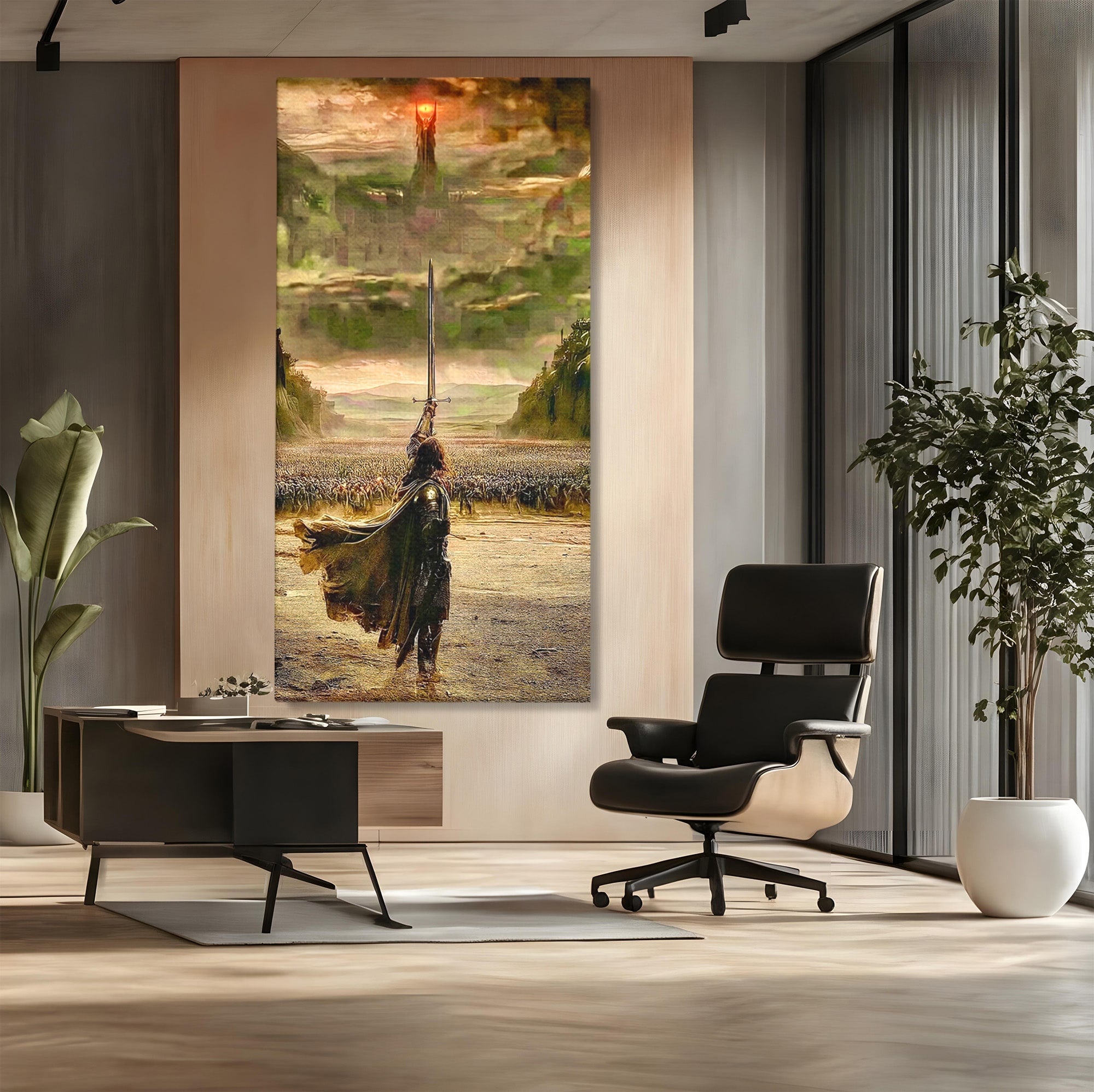 Tablou Canvas Premium LuxCanva® PI1208, Eroul Infrunta Turnul Intunecat, Film, Aventura, Fantezie, Aventura, Living, Culori Vibrante