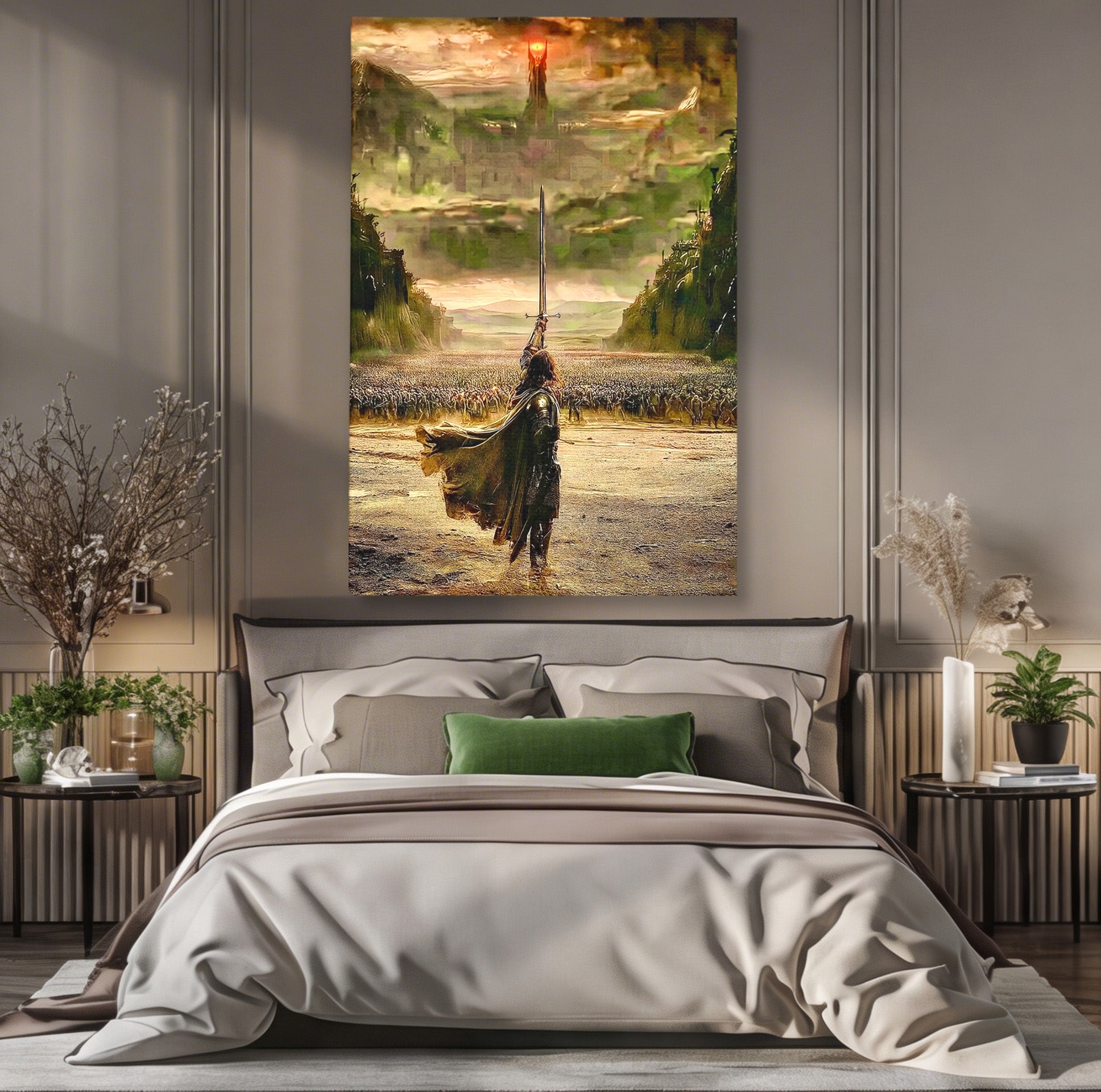 Tablou Canvas Premium LuxCanva® PI1208, Eroul Infrunta Turnul Intunecat, Film, Aventura, Fantezie, Aventura, Living, Culori Vibrante