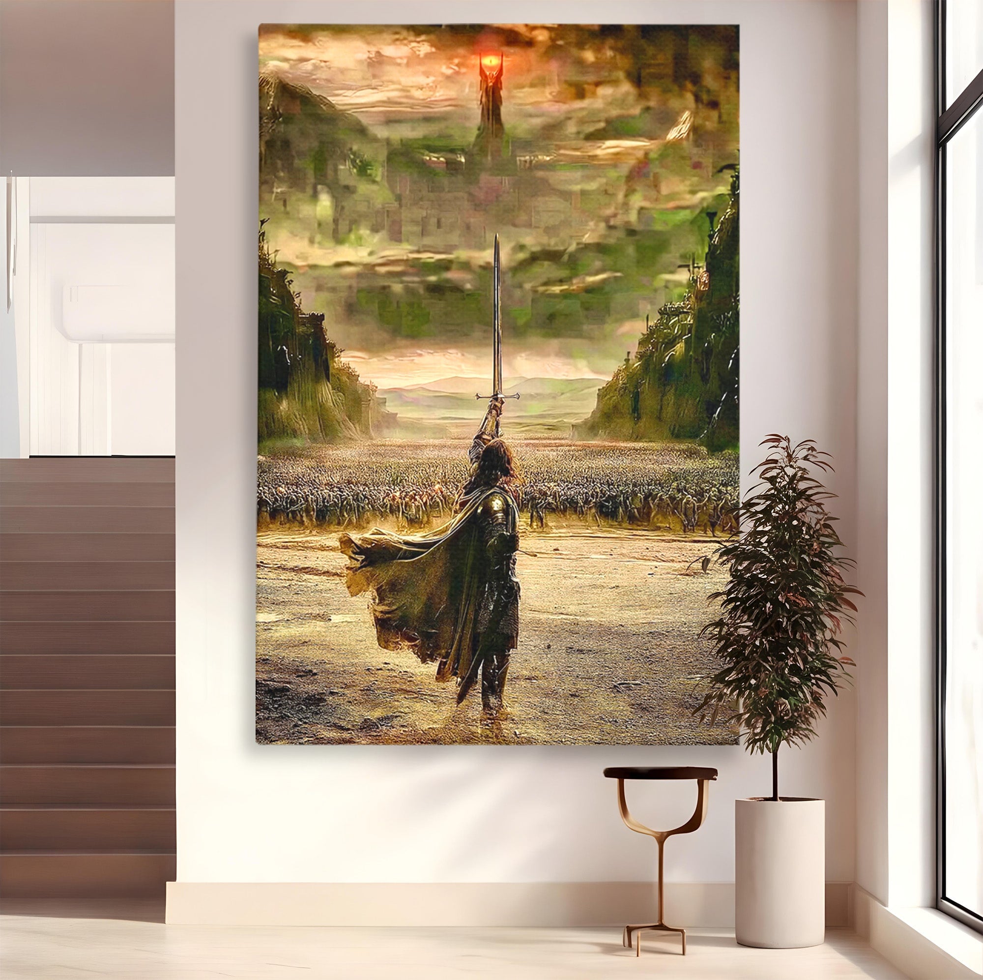 Tablou Canvas Premium LuxCanva® PI1208, Eroul Infrunta Turnul Intunecat, Film, Aventura, Fantezie, Aventura, Living, Culori Vibrante