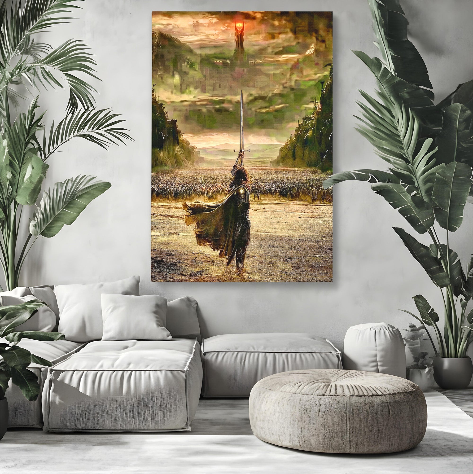 Tablou Canvas Premium LuxCanva® PI1208, Eroul Infrunta Turnul Intunecat, Film, Aventura, Fantezie, Aventura, Living, Culori Vibrante
