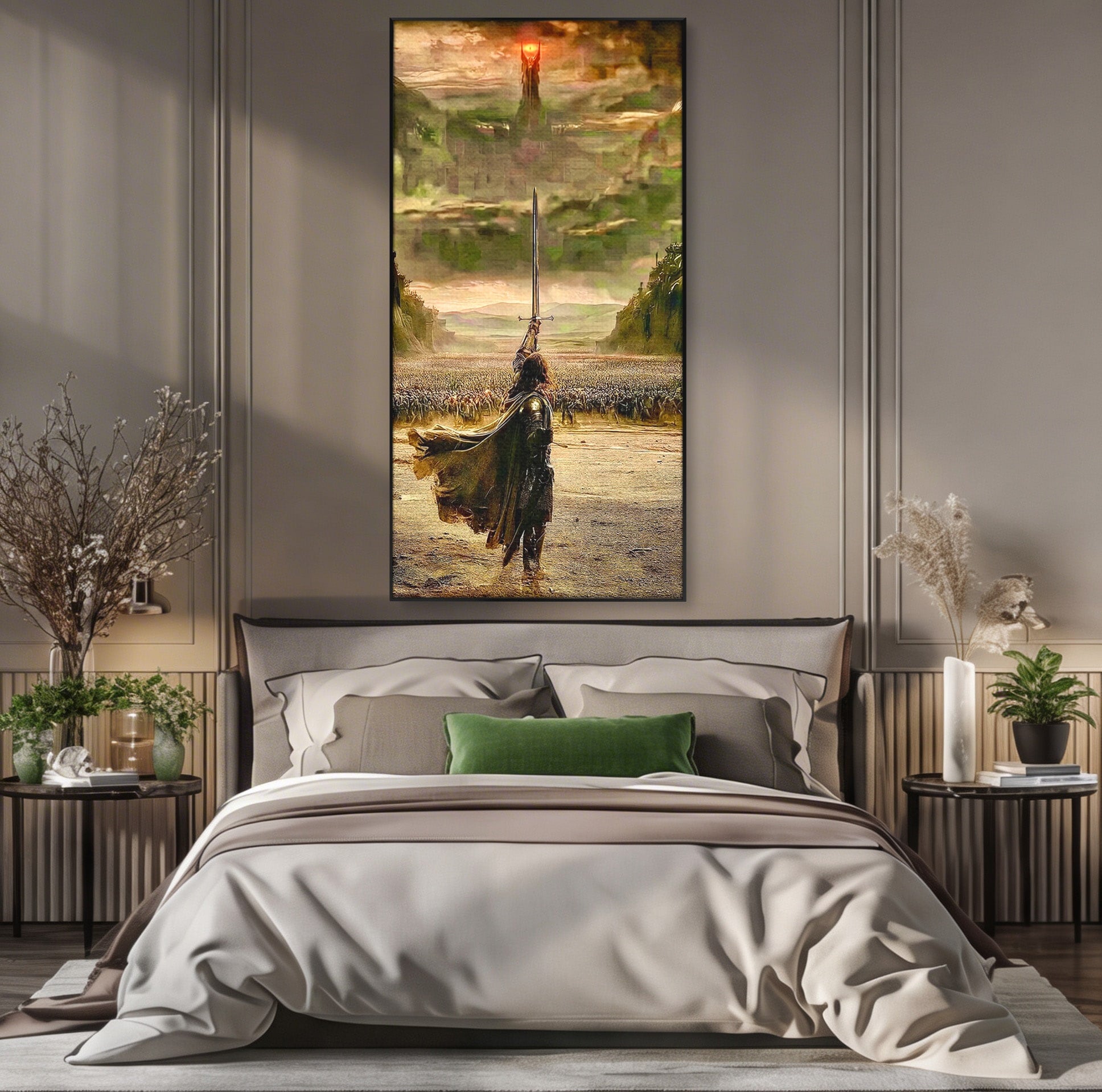 Tablou Canvas Premium LuxCanva® PI1208, Eroul Infrunta Turnul Intunecat, Film, Aventura, Fantezie, Aventura, Living, Culori Vibrante