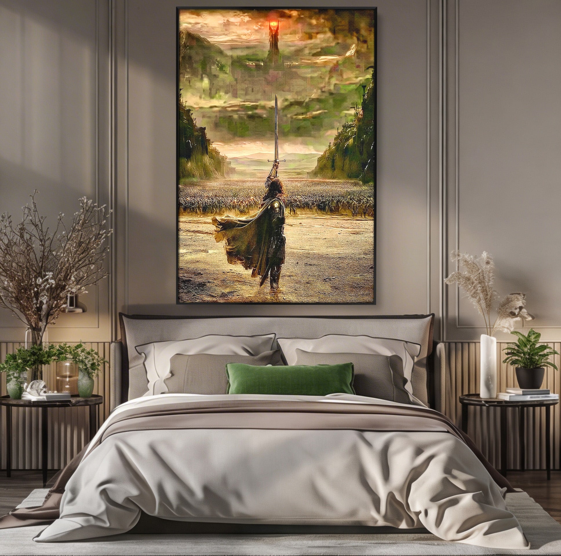 Tablou Canvas Premium LuxCanva® PI1208, Eroul Infrunta Turnul Intunecat, Film, Aventura, Fantezie, Aventura, Living, Culori Vibrante