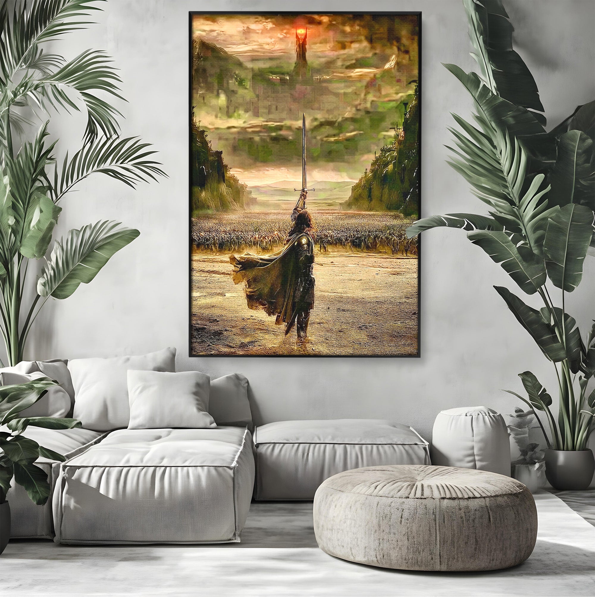 Tablou Canvas Premium LuxCanva® PI1208, Eroul Infrunta Turnul Intunecat, Film, Aventura, Fantezie, Aventura, Living, Culori Vibrante