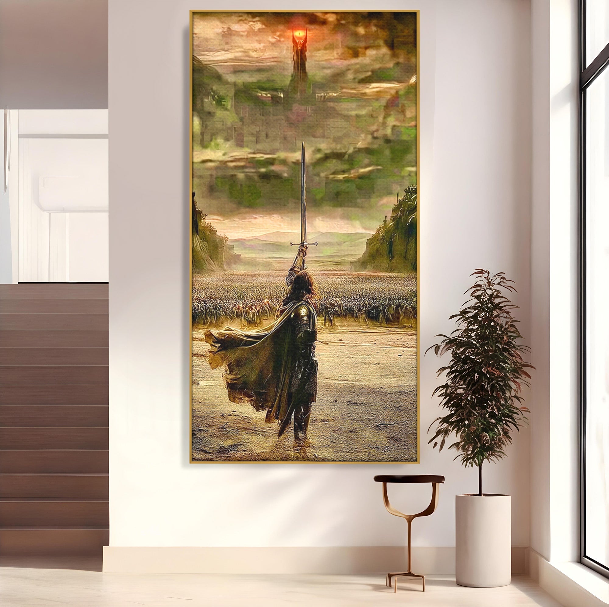 Tablou Canvas Premium LuxCanva® PI1208, Eroul Infrunta Turnul Intunecat, Film, Aventura, Fantezie, Aventura, Living, Culori Vibrante
