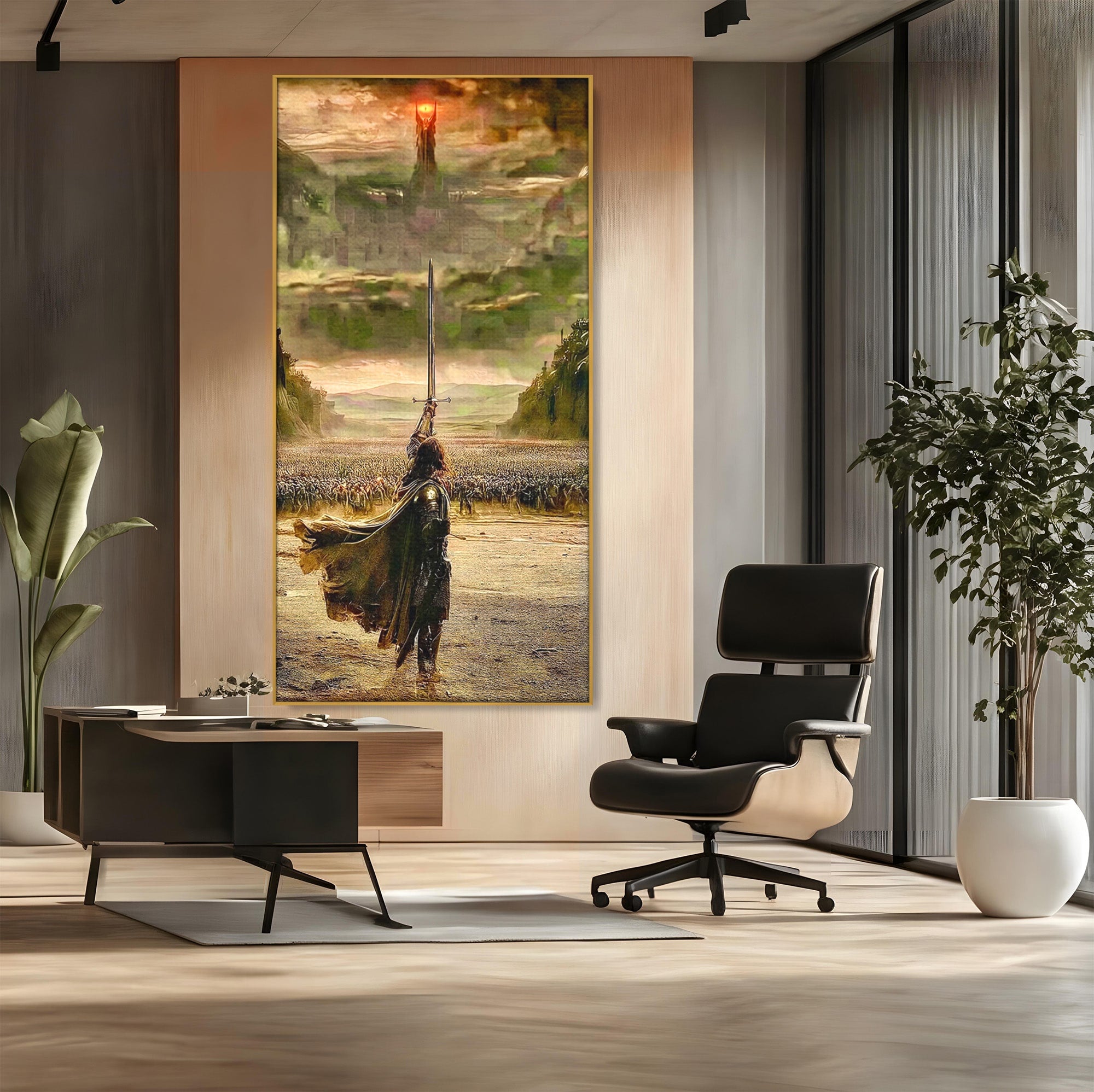 Tablou Canvas Premium LuxCanva® PI1208, Eroul Infrunta Turnul Intunecat, Film, Aventura, Fantezie, Aventura, Living, Culori Vibrante
