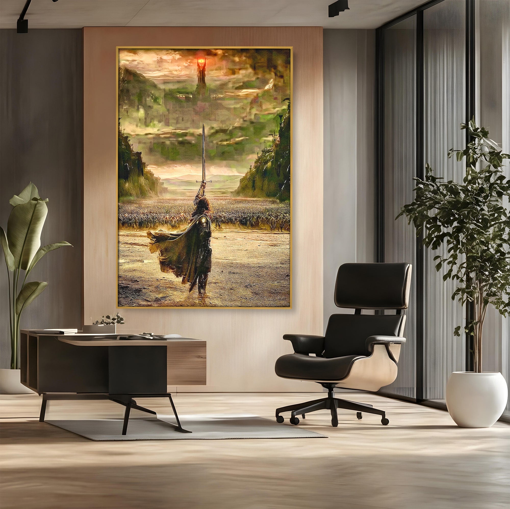 Tablou Canvas Premium LuxCanva® PI1208, Eroul Infrunta Turnul Intunecat, Film, Aventura, Fantezie, Aventura, Living, Culori Vibrante