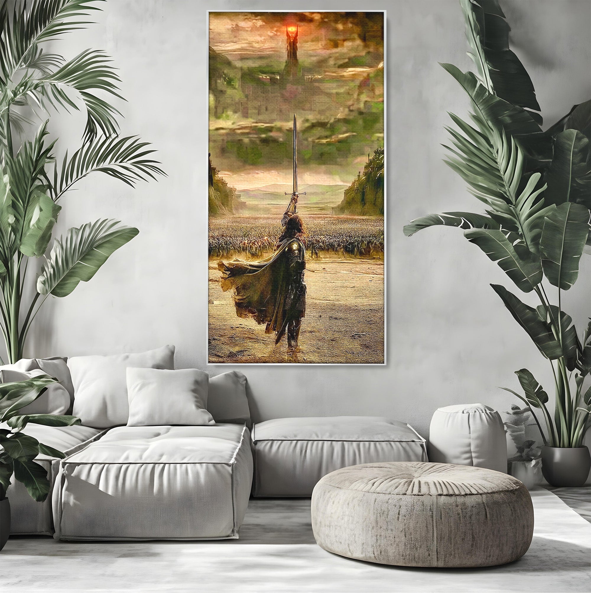 Tablou Canvas Premium LuxCanva® PI1208, Eroul Infrunta Turnul Intunecat, Film, Aventura, Fantezie, Aventura, Living, Culori Vibrante