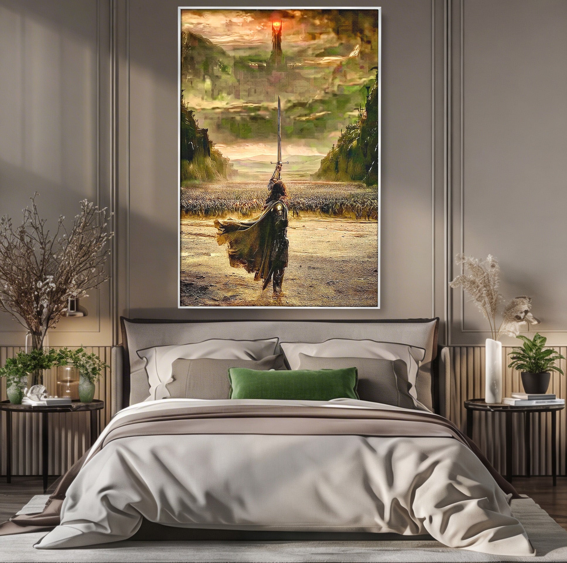 Tablou Canvas Premium LuxCanva® PI1208, Eroul Infrunta Turnul Intunecat, Film, Aventura, Fantezie, Aventura, Living, Culori Vibrante