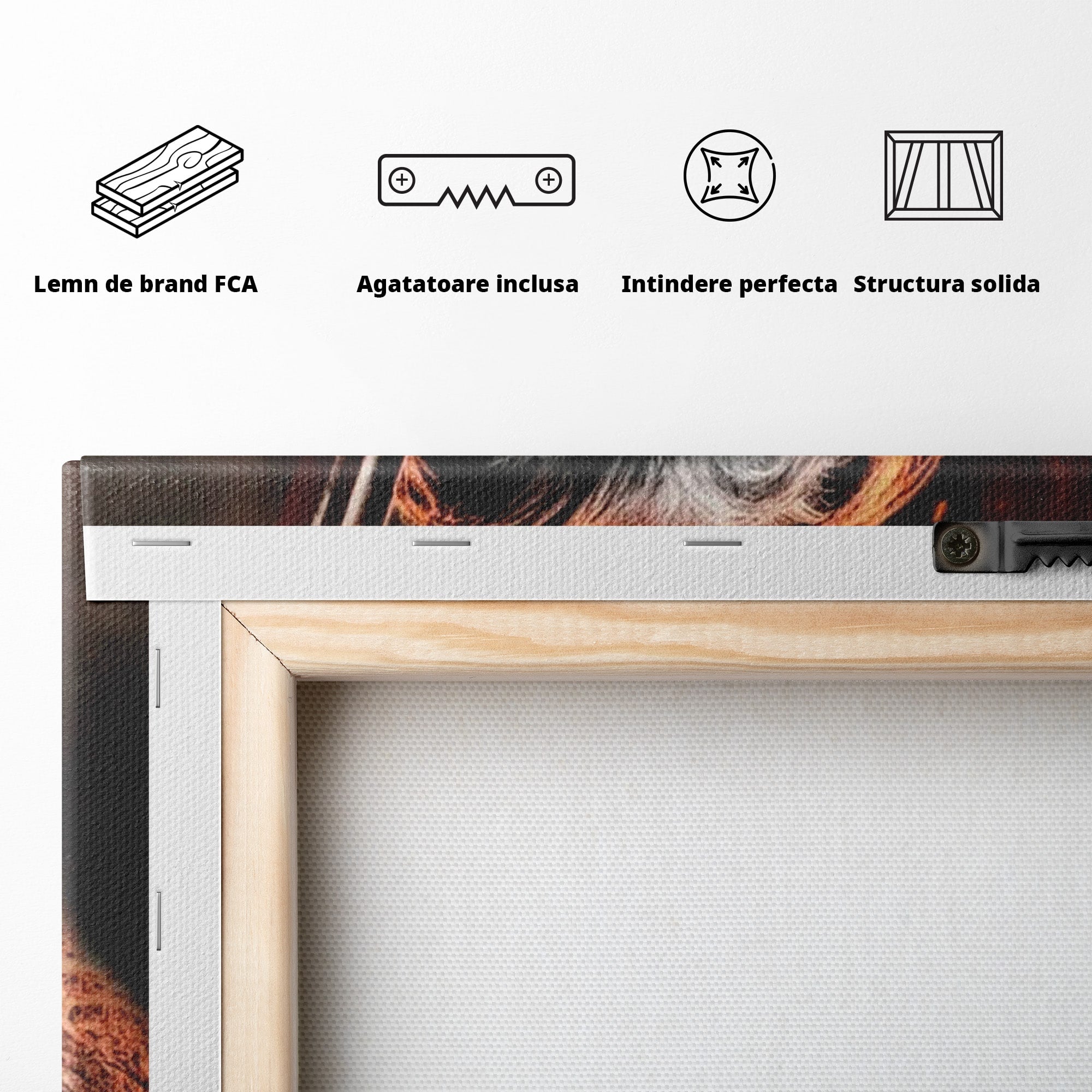 Tablou Canvas Premium LuxCanva® PI1209, Vrajitorul Si Demonul, Gandalf, Tolkien, Lupta, Epoca Medievala, Dormitor, Living, Culori Vibrante