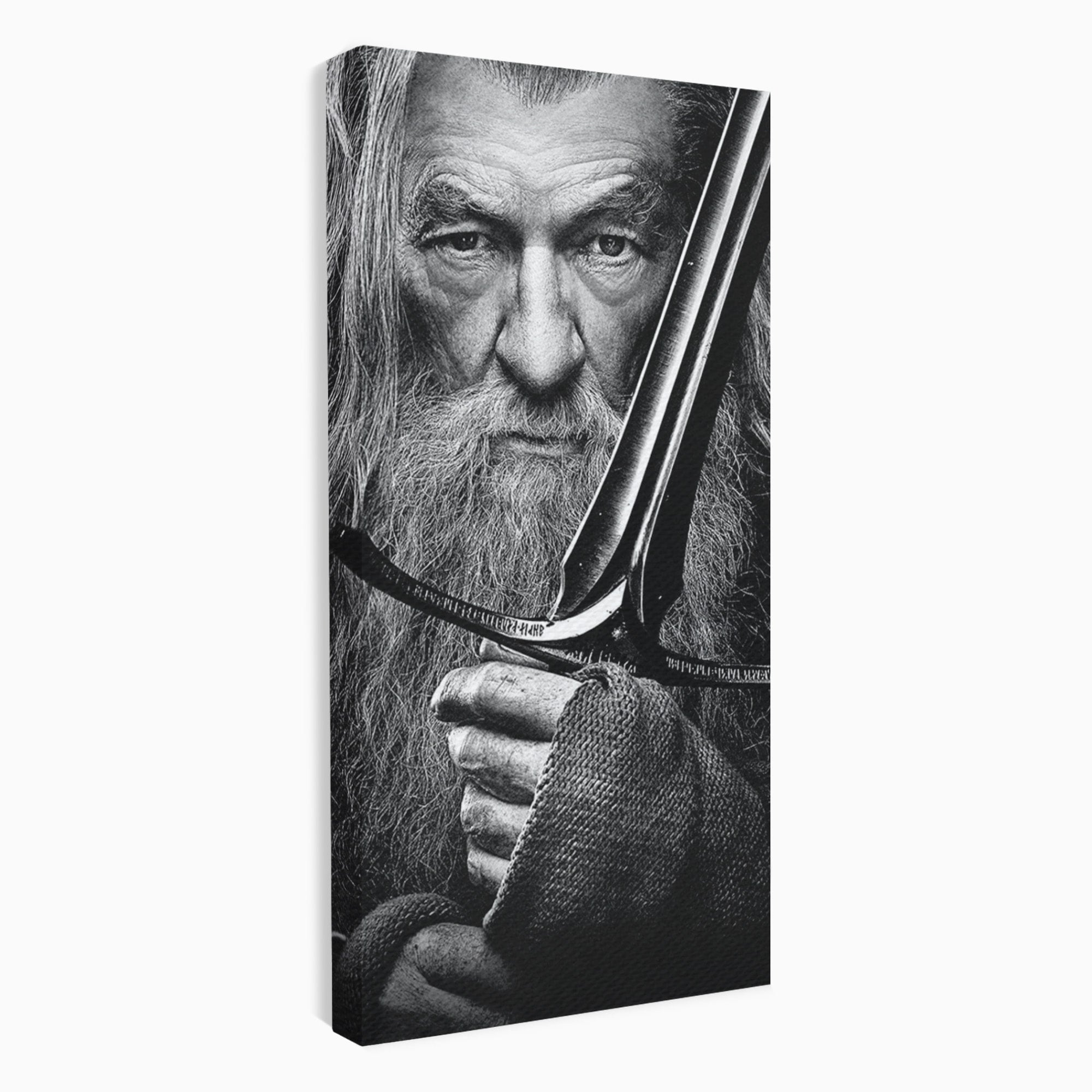 Tablou Canvas Premium LuxCanva® PI1210, Vrajitorul Cu Sabie, Pamantul de Mijloc, Sabie, Fantezie, Living, Dormitor, Culori Vibrante