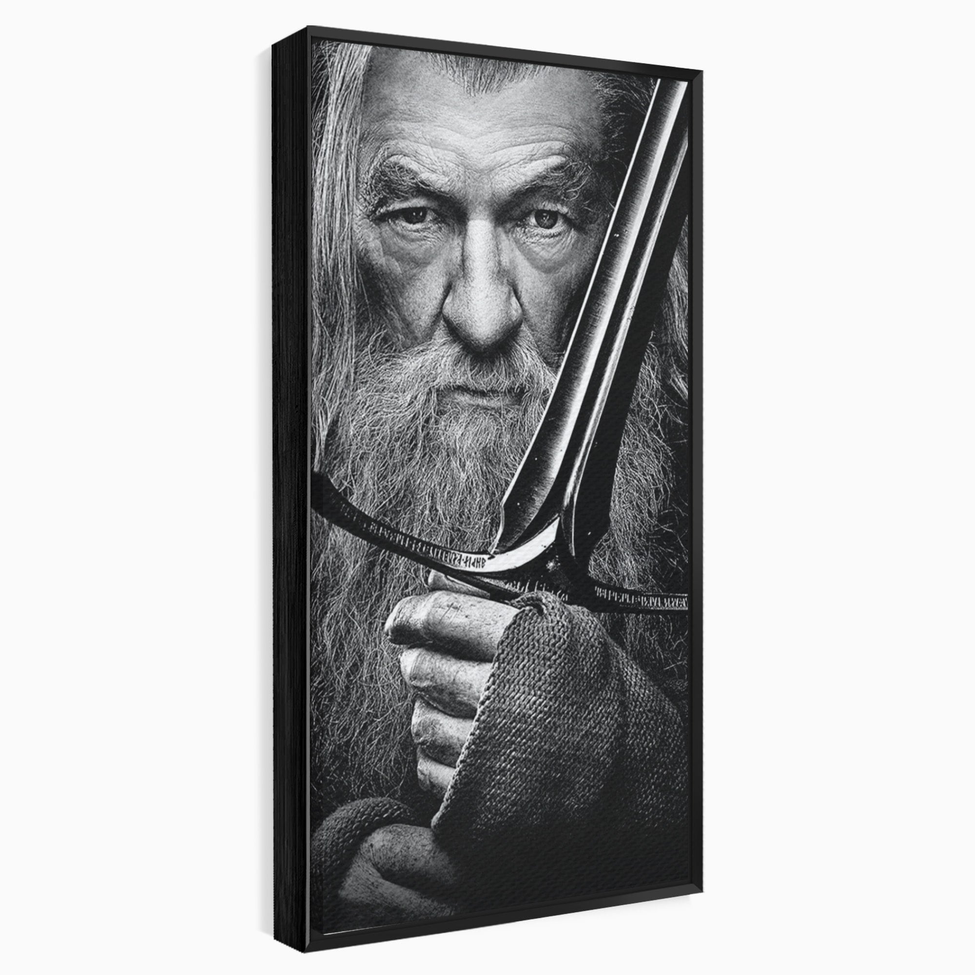 Tablou Canvas Premium LuxCanva® PI1210, Vrajitorul Cu Sabie, Pamantul de Mijloc, Sabie, Fantezie, Living, Dormitor, Culori Vibrante