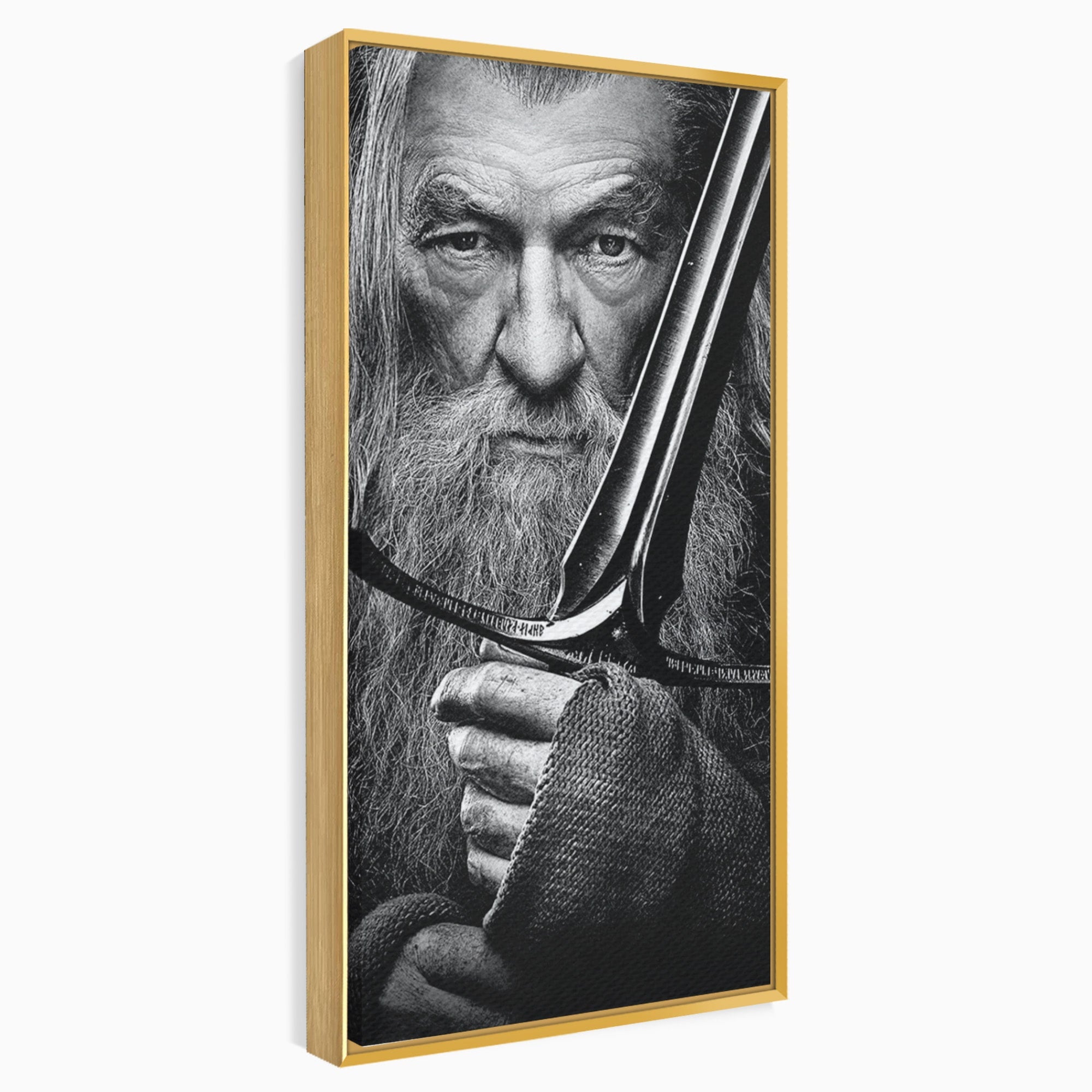 Tablou Canvas Premium LuxCanva® PI1210, Vrajitorul Cu Sabie, Pamantul de Mijloc, Sabie, Fantezie, Living, Dormitor, Culori Vibrante