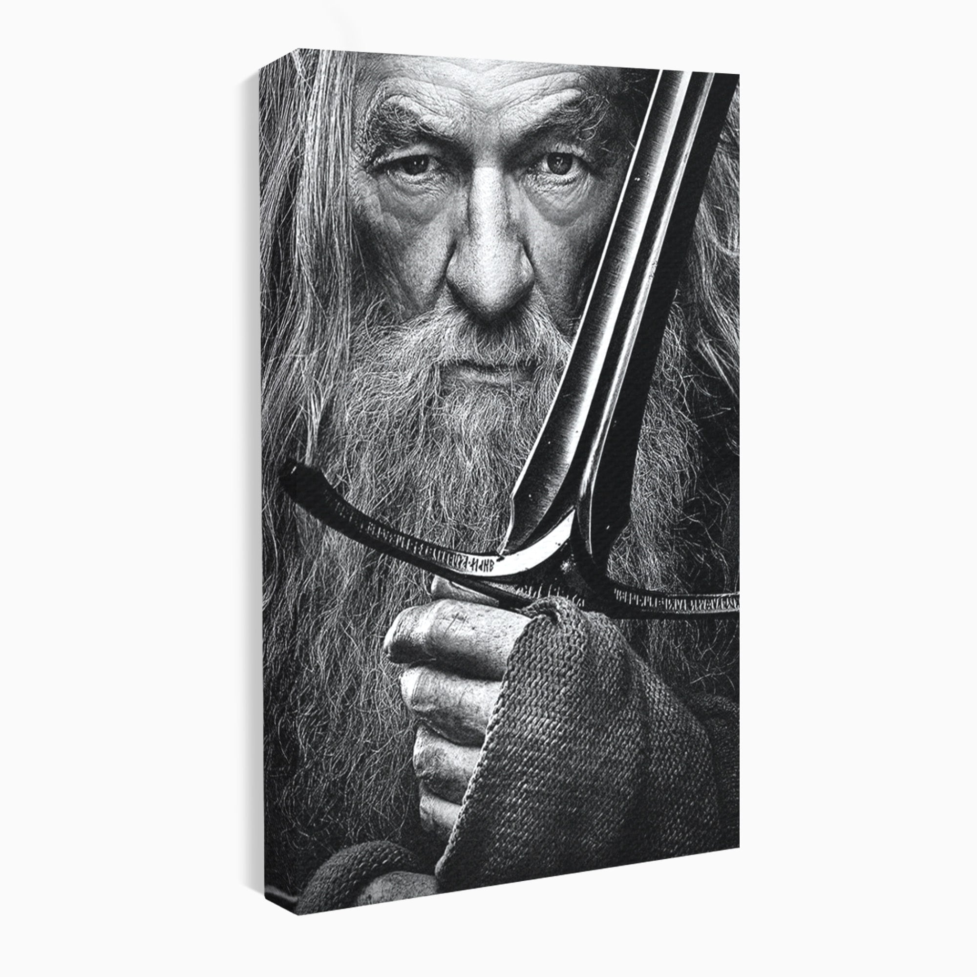 Tablou Canvas Premium LuxCanva® PI1210, Vrajitorul Cu Sabie, Pamantul de Mijloc, Sabie, Fantezie, Living, Dormitor, Culori Vibrante