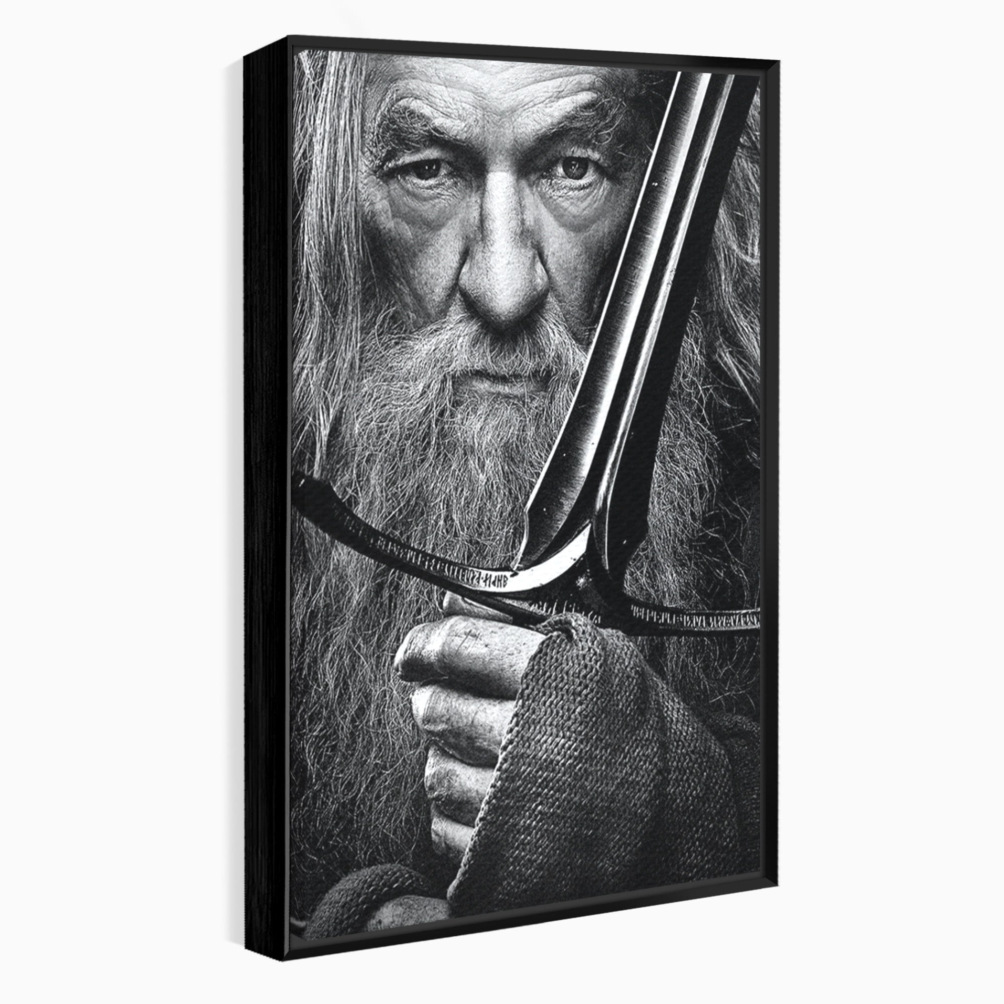 Tablou Canvas Premium LuxCanva® PI1210, Vrajitorul Cu Sabie, Pamantul de Mijloc, Sabie, Fantezie, Living, Dormitor, Culori Vibrante