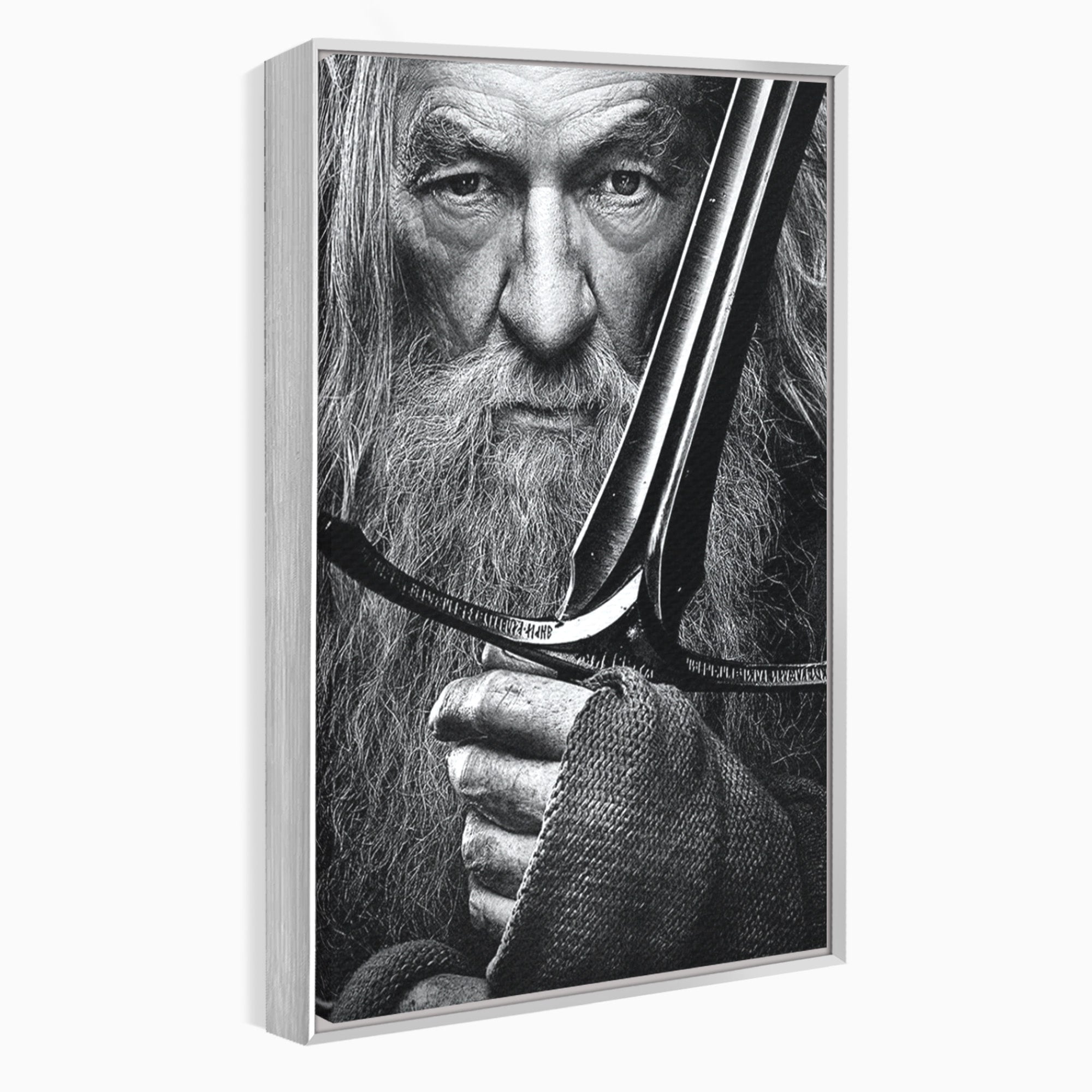 Tablou Canvas Premium LuxCanva® PI1210, Vrajitorul Cu Sabie, Pamantul de Mijloc, Sabie, Fantezie, Living, Dormitor, Culori Vibrante