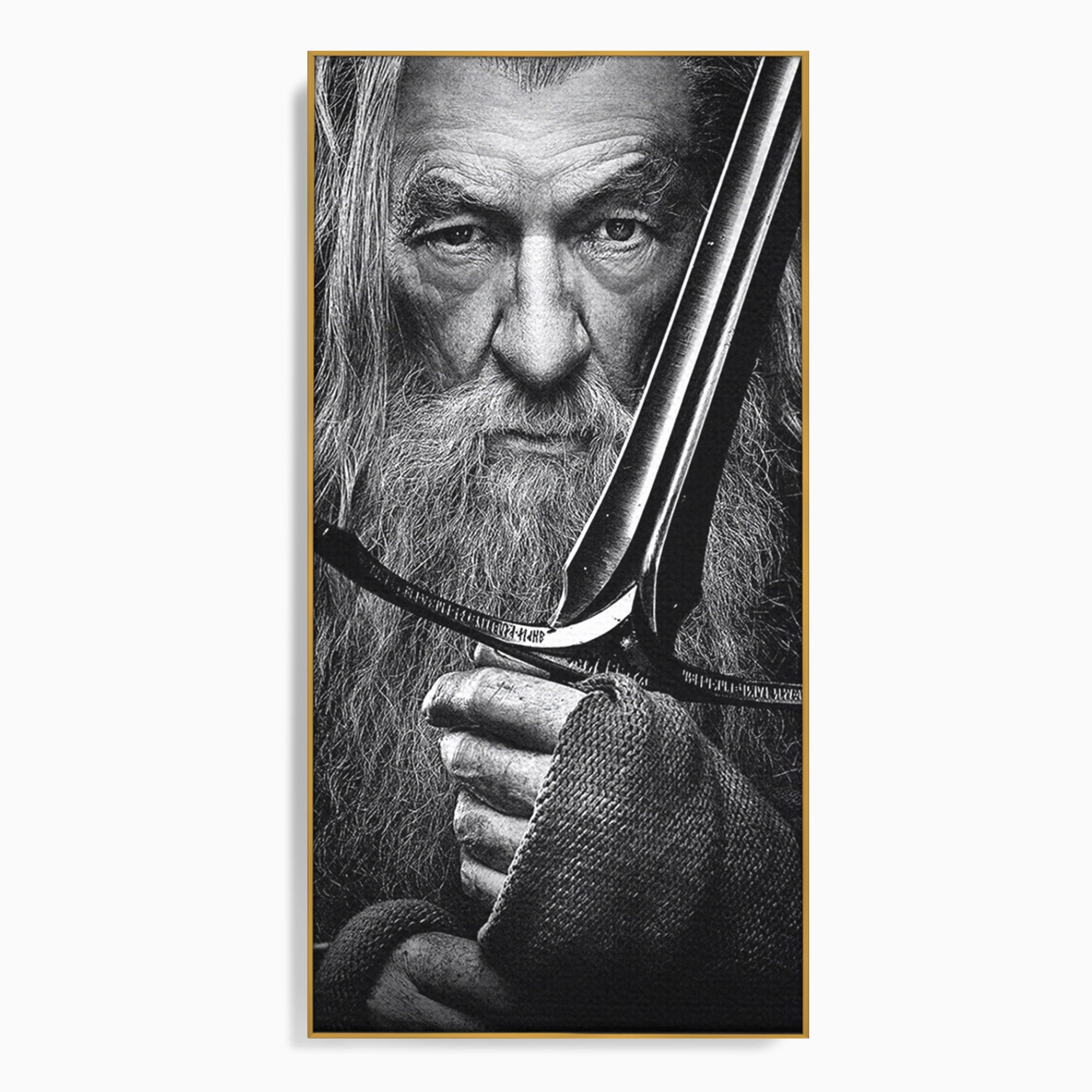 Tablou Canvas Premium LuxCanva® PI1210, Vrajitorul Cu Sabie, Pamantul de Mijloc, Sabie, Fantezie, Living, Dormitor, Culori Vibrante