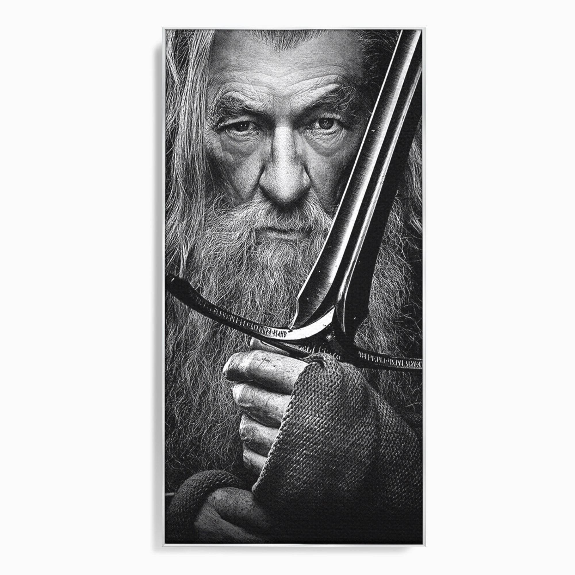 Tablou Canvas Premium LuxCanva® PI1210, Vrajitorul Cu Sabie, Pamantul de Mijloc, Sabie, Fantezie, Living, Dormitor, Culori Vibrante