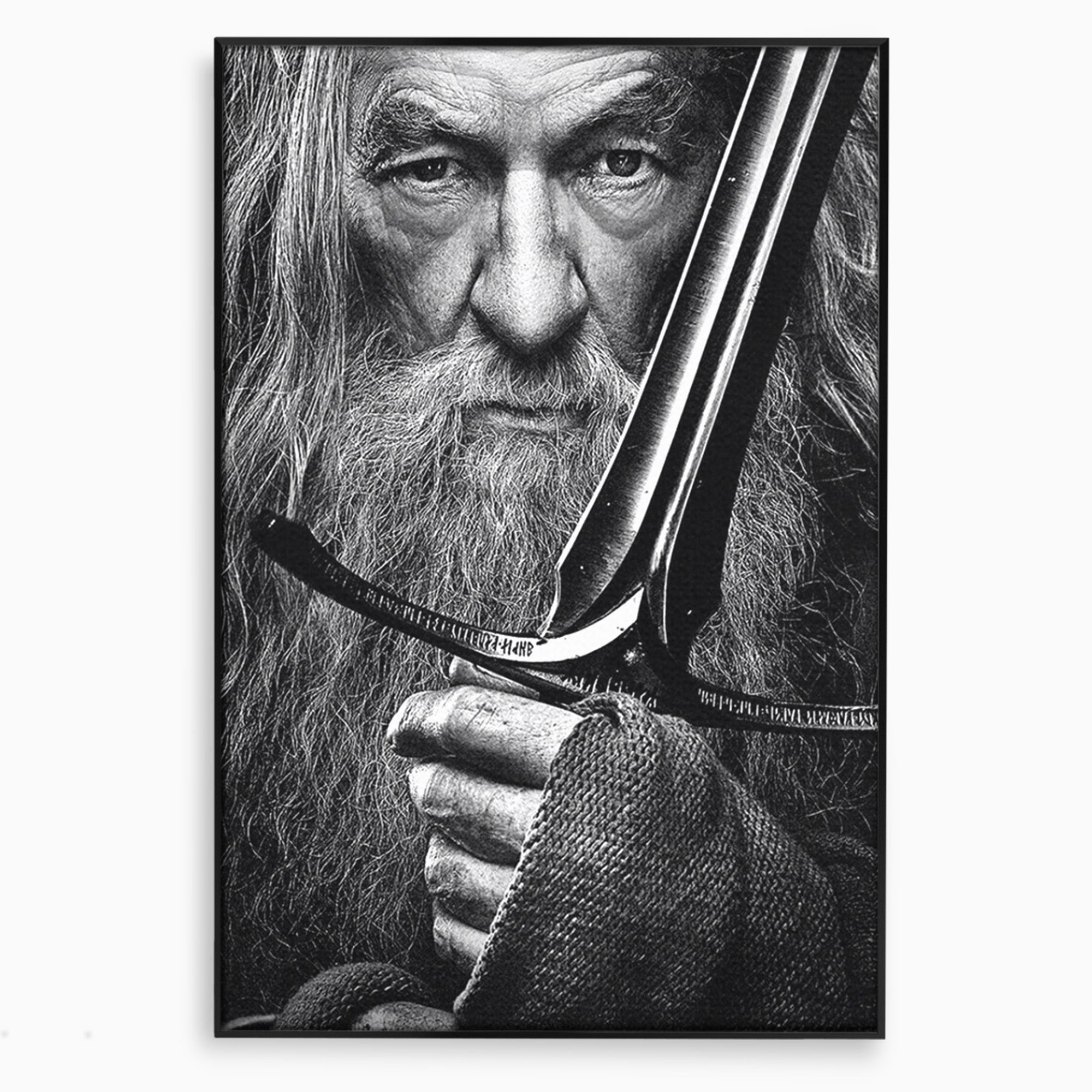 Tablou Canvas Premium LuxCanva® PI1210, Vrajitorul Cu Sabie, Pamantul de Mijloc, Sabie, Fantezie, Living, Dormitor, Culori Vibrante
