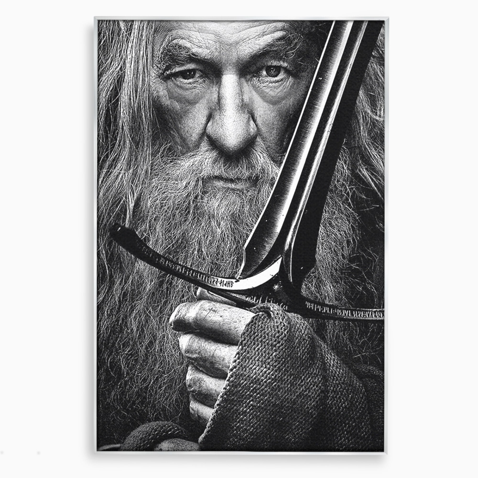 Tablou Canvas Premium LuxCanva® PI1210, Vrajitorul Cu Sabie, Pamantul de Mijloc, Sabie, Fantezie, Living, Dormitor, Culori Vibrante