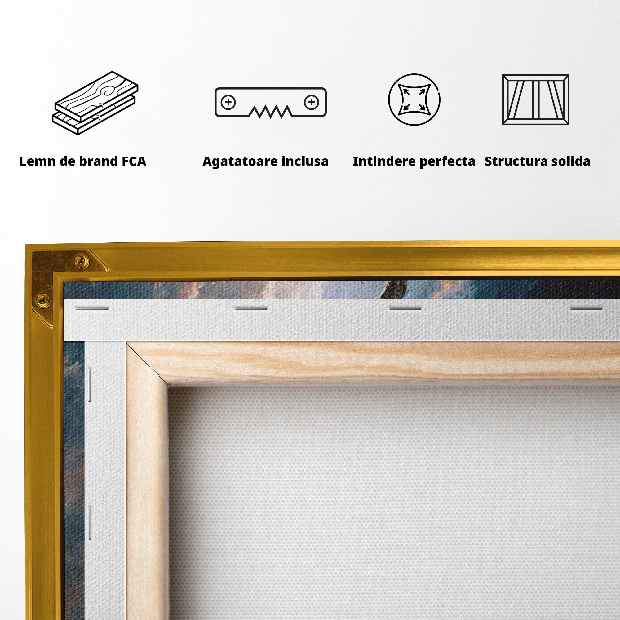 Tablou Canvas Premium LuxCanva® PI1211, Cavalerul Luminii, Cal Alb, Fantezie, Aventura, Epica, Living, Culori Vibrante
