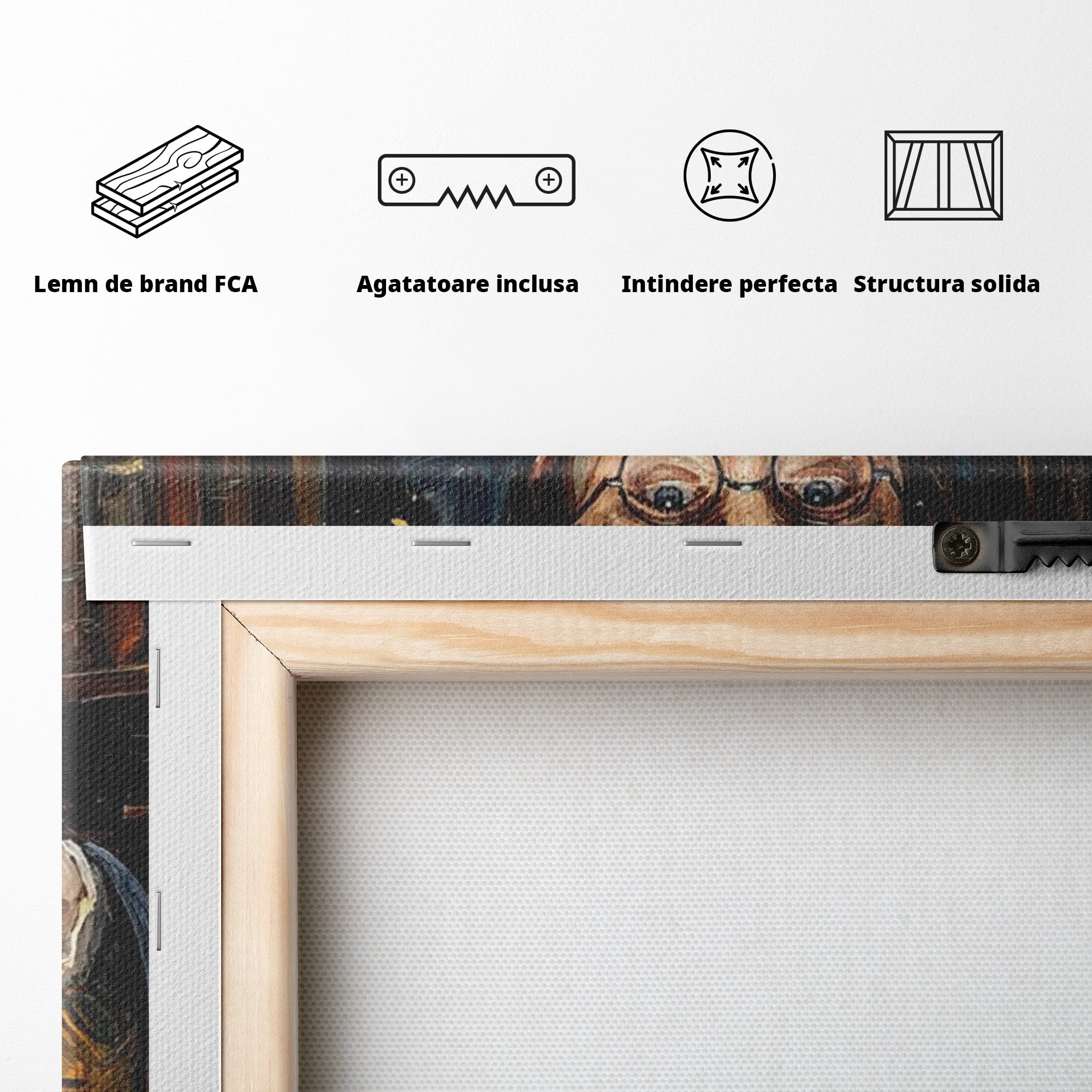 Tablou Canvas Premium LuxCanva® PI1214, Harry Potter, Vrajitor, Felinar, Magie, Biblioteca, Dormitor, Culori Vibrante