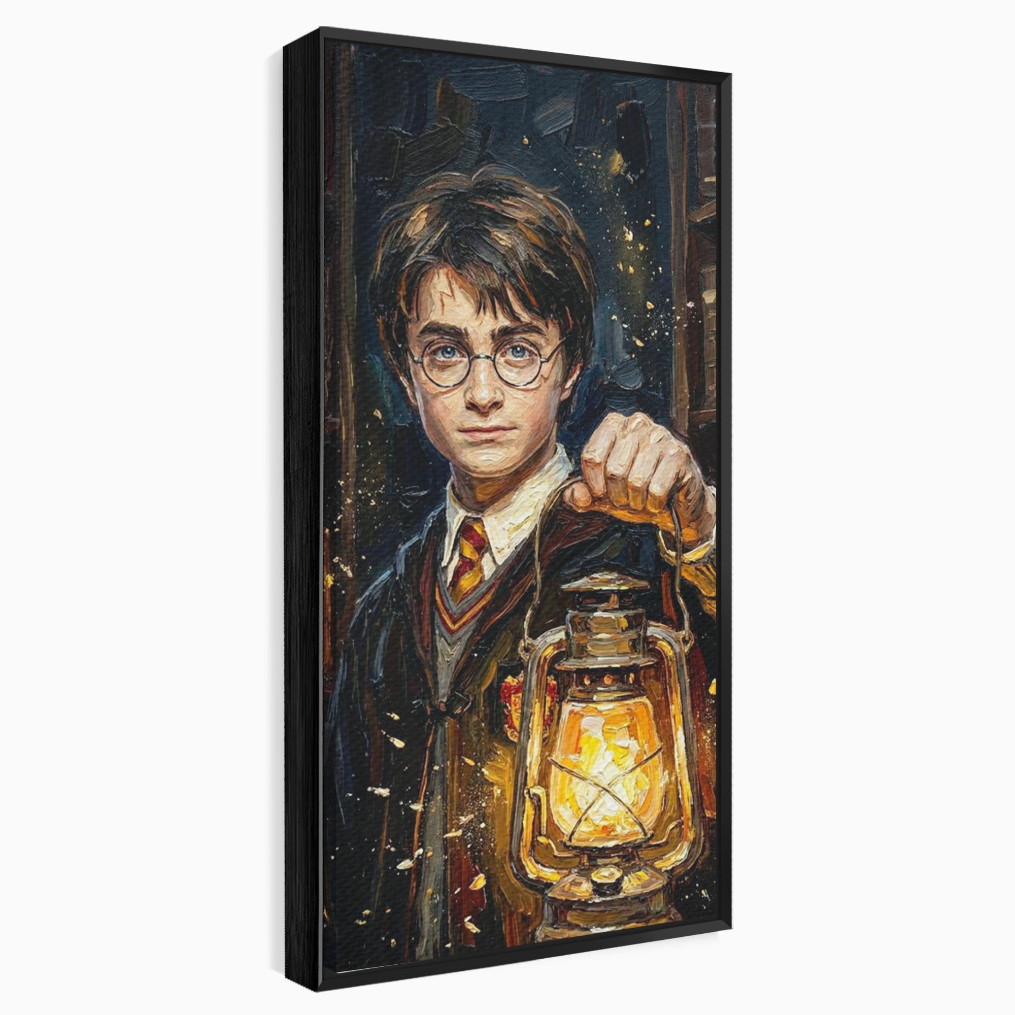 Tablou Canvas Premium LuxCanva® PI1214, Harry Potter, Vrajitor, Felinar, Magie, Biblioteca, Dormitor, Culori Vibrante