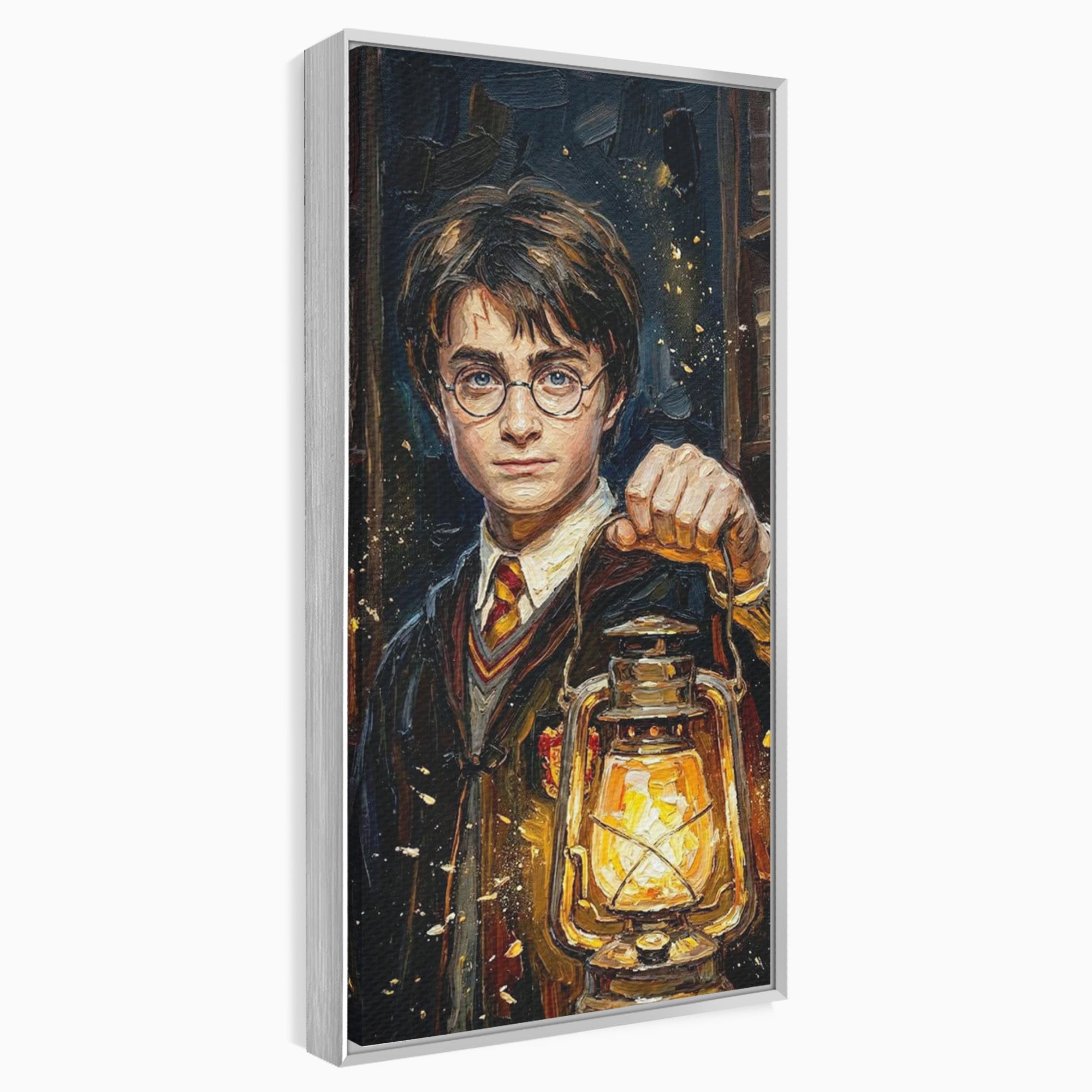 Tablou Canvas Premium LuxCanva® PI1214, Harry Potter, Vrajitor, Felinar, Magie, Biblioteca, Dormitor, Culori Vibrante