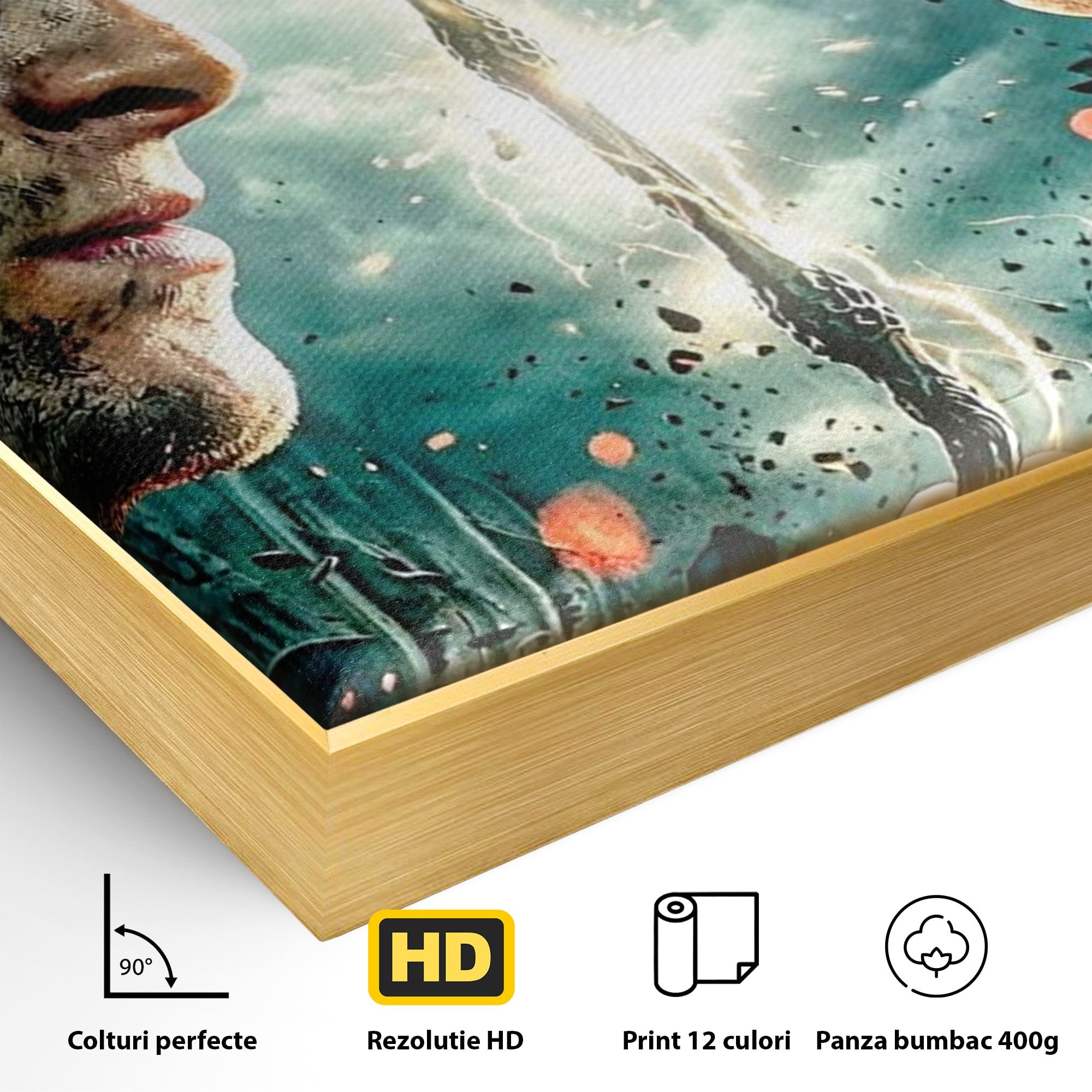 Tablou Canvas Premium LuxCanva® PI1215, Confruntare Magica, Fantezie, Voldemort, Lupta, Living, Aventura, Culori Vibrante