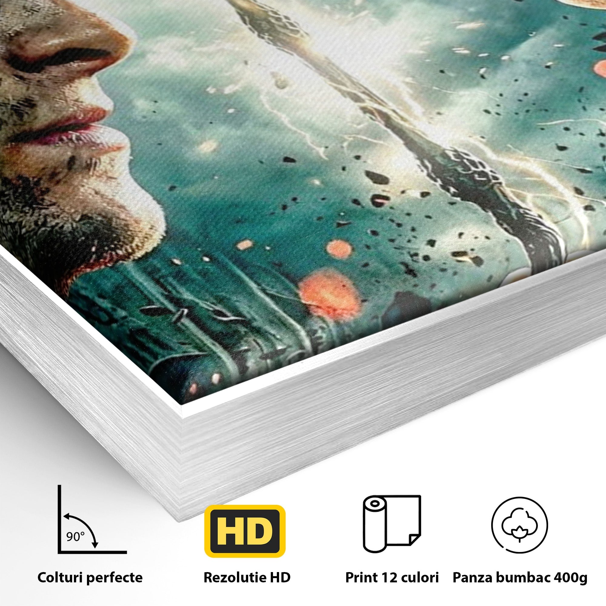 Tablou Canvas Premium LuxCanva® PI1215, Confruntare Magica, Fantezie, Voldemort, Lupta, Living, Aventura, Culori Vibrante