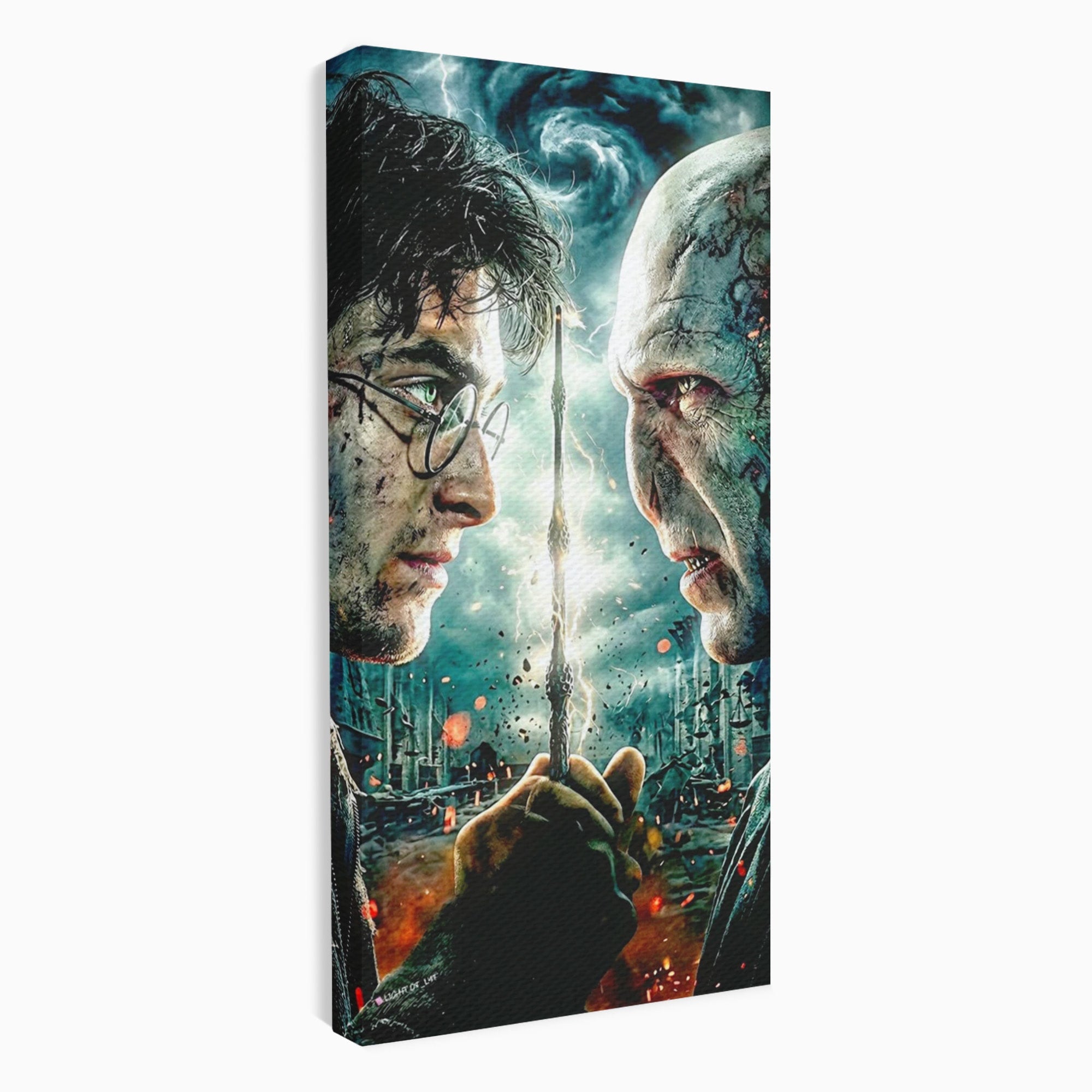 Tablou Canvas Premium LuxCanva® PI1215, Confruntare Magica, Fantezie, Voldemort, Lupta, Living, Aventura, Culori Vibrante