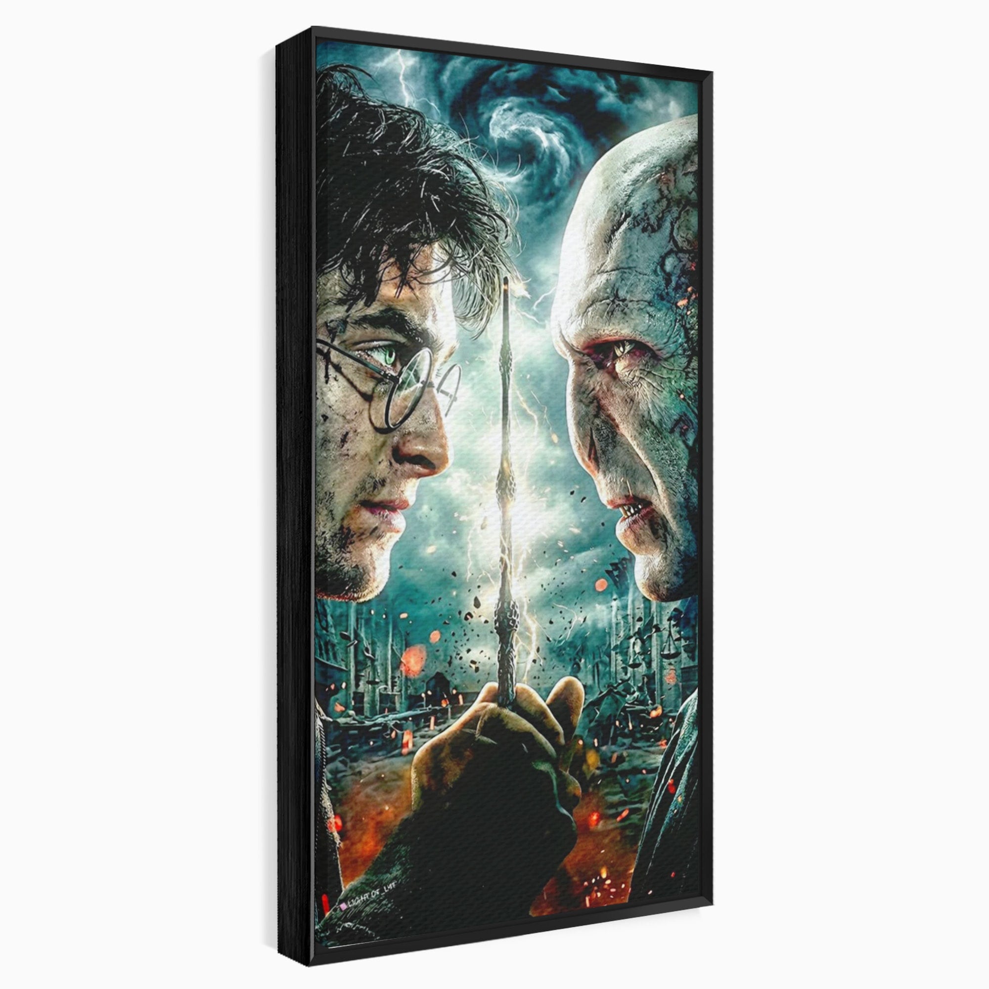 Tablou Canvas Premium LuxCanva® PI1215, Confruntare Magica, Fantezie, Voldemort, Lupta, Living, Aventura, Culori Vibrante