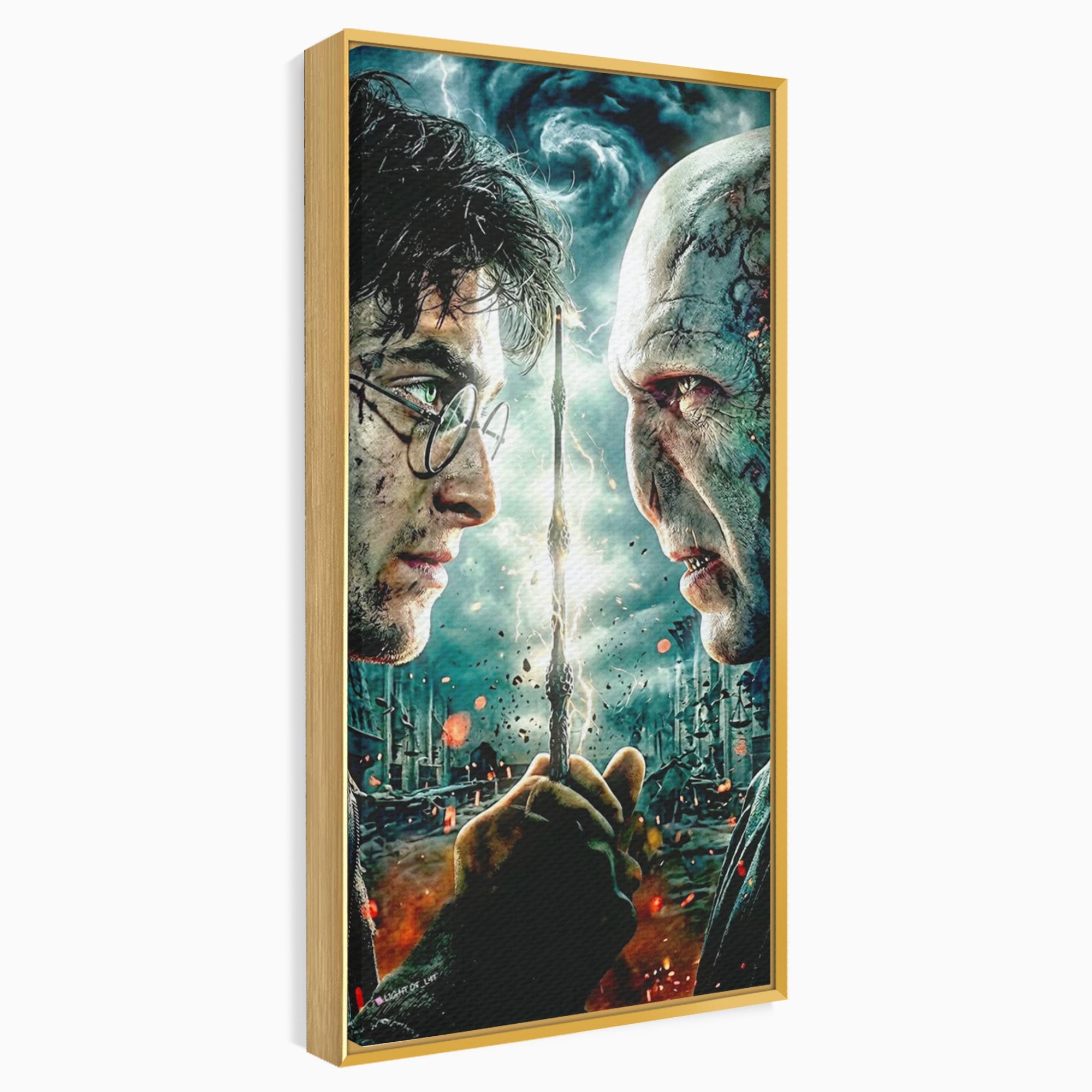 Tablou Canvas Premium LuxCanva® PI1215, Confruntare Magica, Fantezie, Voldemort, Lupta, Living, Aventura, Culori Vibrante
