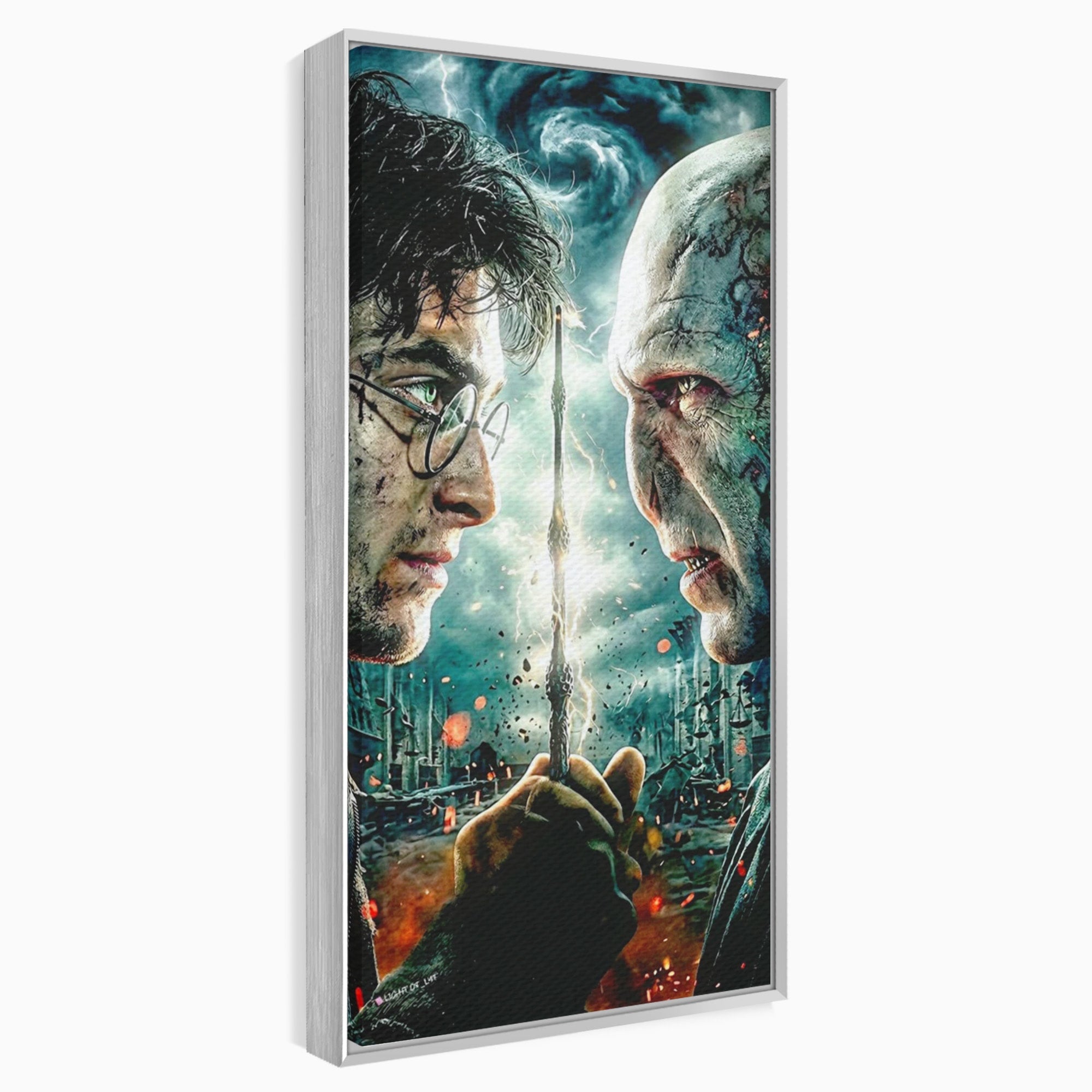 Tablou Canvas Premium LuxCanva® PI1215, Confruntare Magica, Fantezie, Voldemort, Lupta, Living, Aventura, Culori Vibrante
