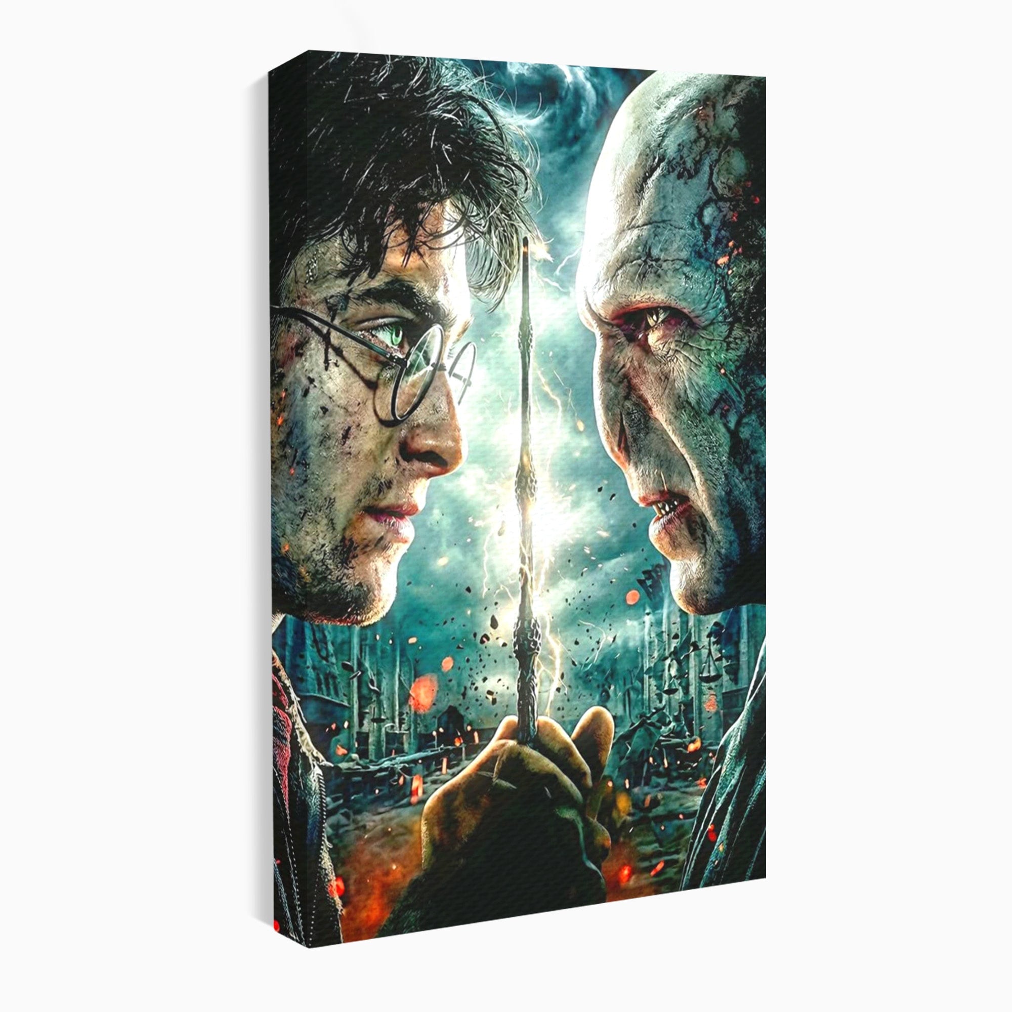 Tablou Canvas Premium LuxCanva® PI1215, Confruntare Magica, Fantezie, Voldemort, Lupta, Living, Aventura, Culori Vibrante