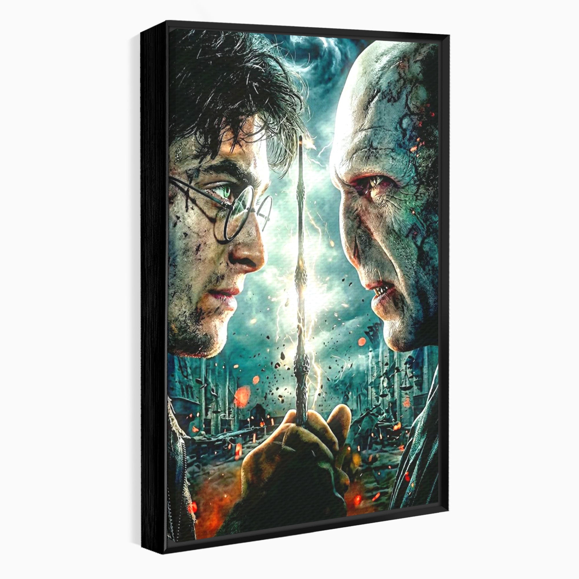 Tablou Canvas Premium LuxCanva® PI1215, Confruntare Magica, Fantezie, Voldemort, Lupta, Living, Aventura, Culori Vibrante