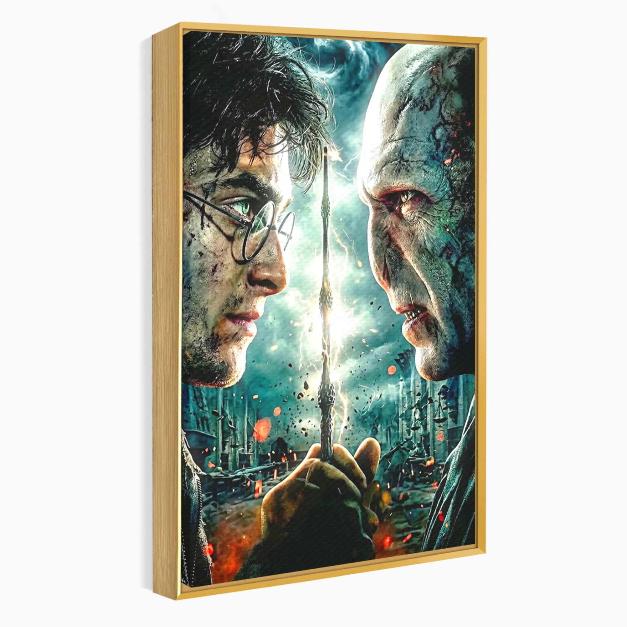 Tablou Canvas Premium LuxCanva® PI1215, Confruntare Magica, Fantezie, Voldemort, Lupta, Living, Aventura, Culori Vibrante