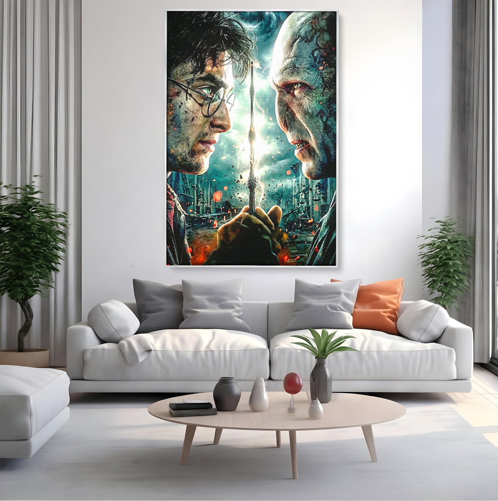 Tablou Canvas Premium LuxCanva® PI1215, Confruntare Magica, Fantezie, Voldemort, Lupta, Living, Aventura, Culori Vibrante