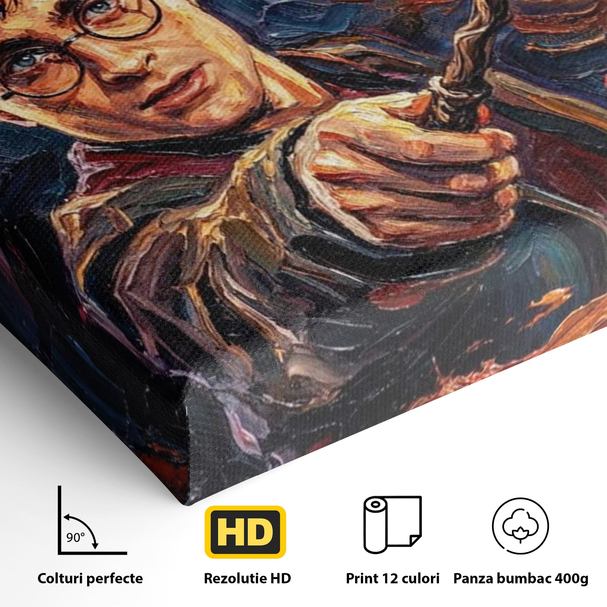 Tablou Canvas Premium LuxCanva® PI1218, Vrajitorul Cu Bagheta, Potter, Magie, Personaj, Fantazie, Living, Culori Vibrante