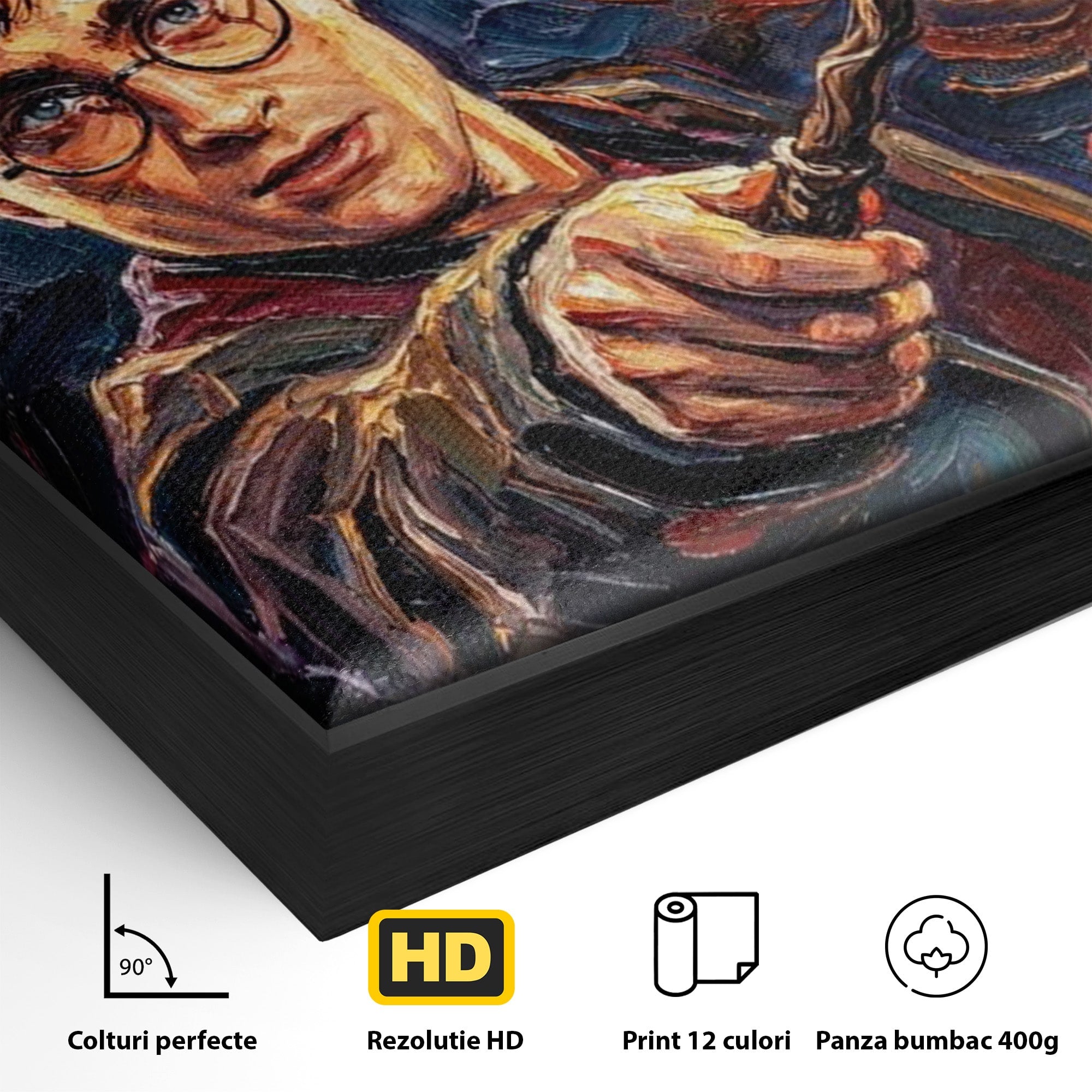 Tablou Canvas Premium LuxCanva® PI1218, Vrajitorul Cu Bagheta, Potter, Magie, Personaj, Fantazie, Living, Culori Vibrante