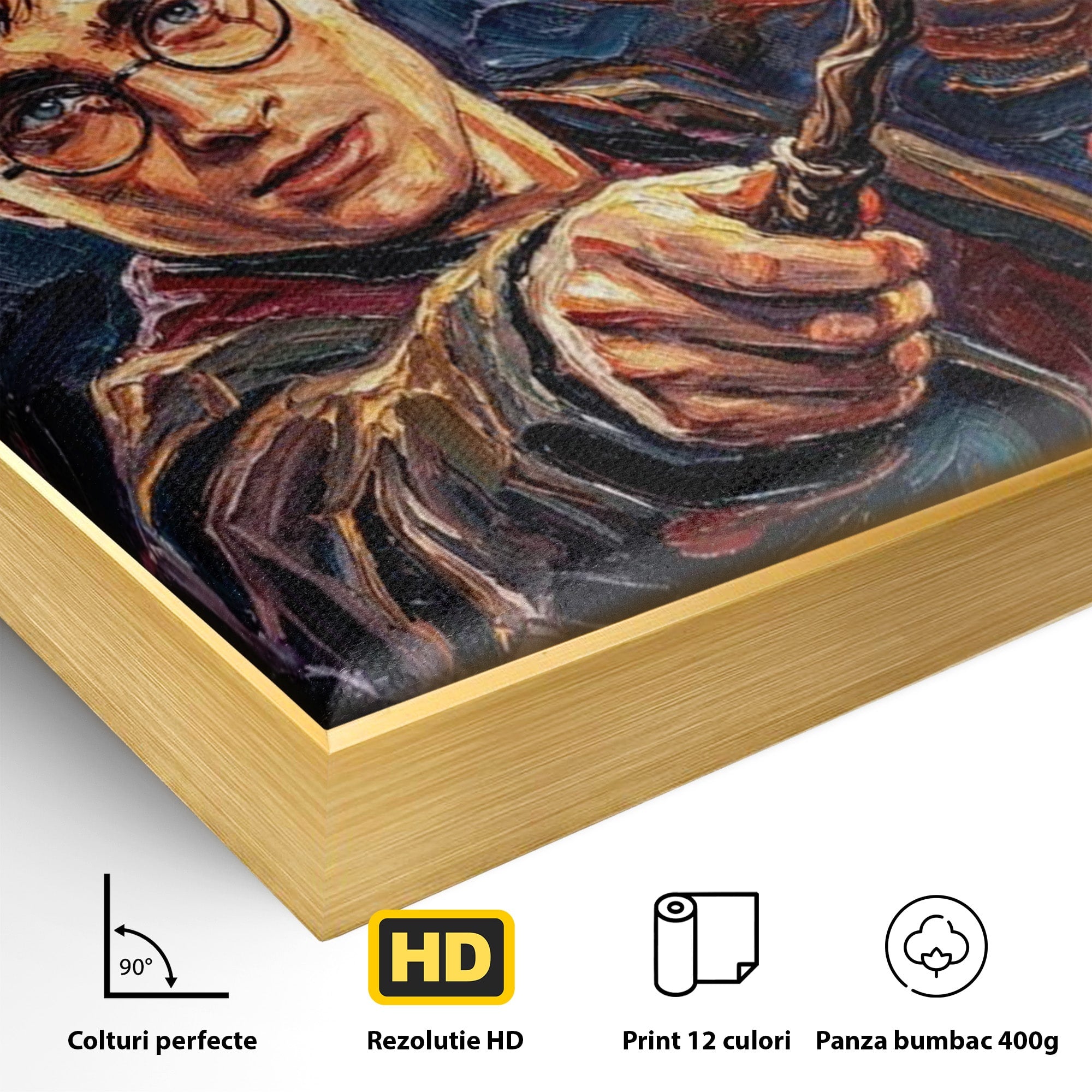 Tablou Canvas Premium LuxCanva® PI1218, Vrajitorul Cu Bagheta, Potter, Magie, Personaj, Fantazie, Living, Culori Vibrante