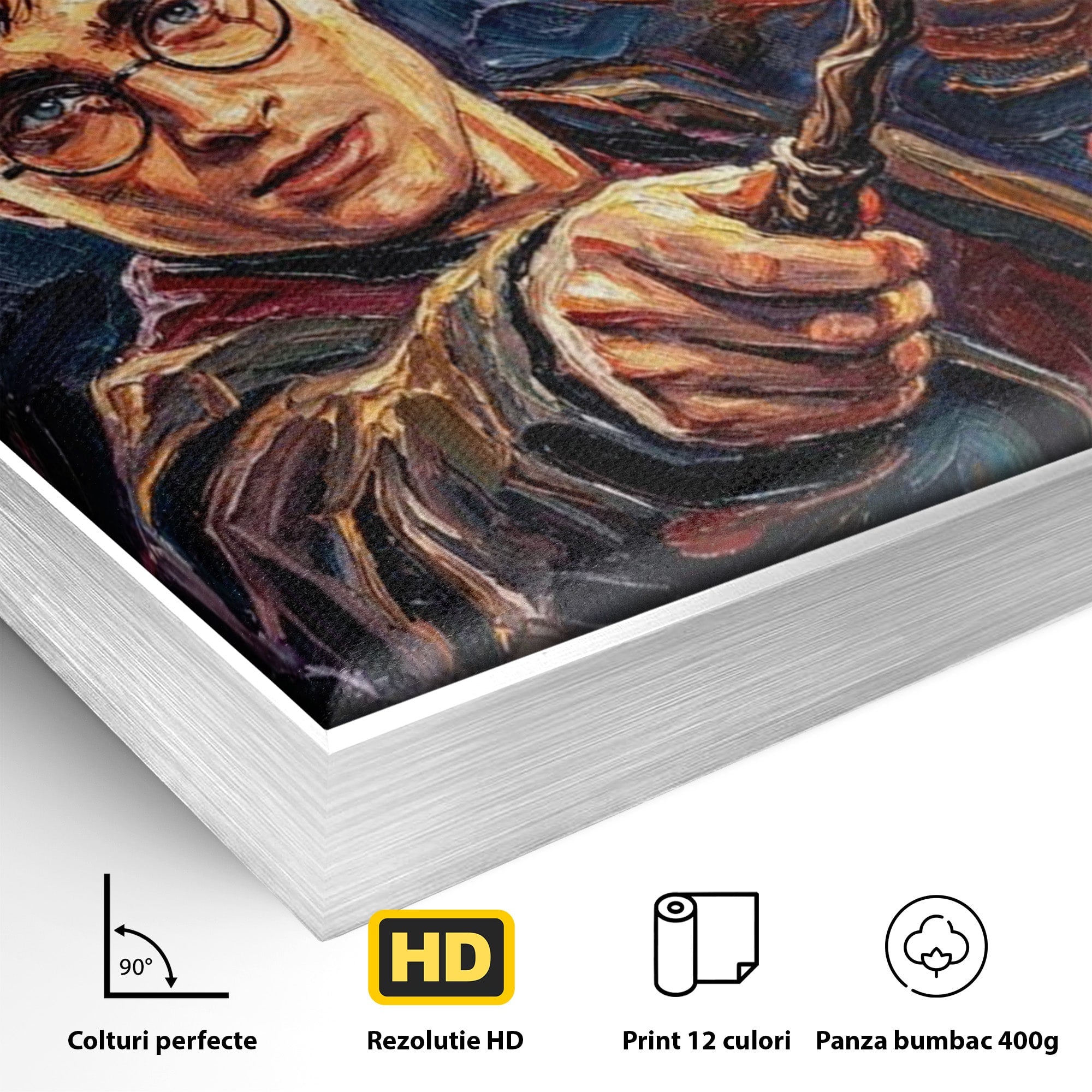 Tablou Canvas Premium LuxCanva® PI1218, Vrajitorul Cu Bagheta, Potter, Magie, Personaj, Fantazie, Living, Culori Vibrante