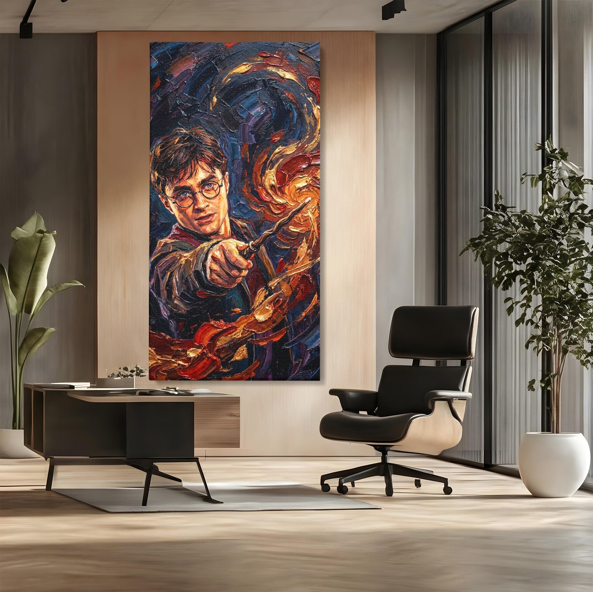 Tablou Canvas Premium LuxCanva® PI1218, Vrajitorul Cu Bagheta, Potter, Magie, Personaj, Fantazie, Living, Culori Vibrante