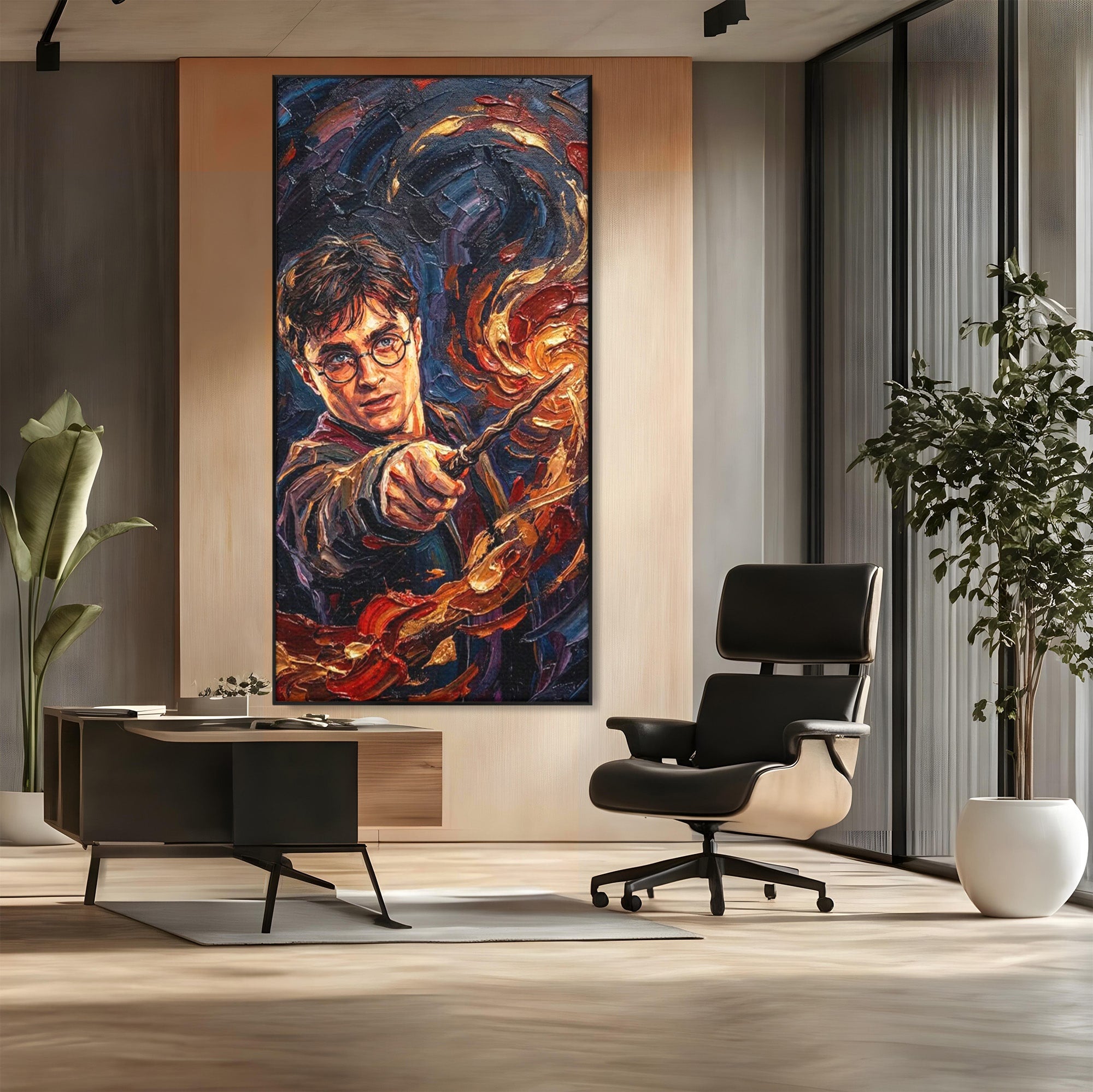 Tablou Canvas Premium LuxCanva® PI1218, Vrajitorul Cu Bagheta, Potter, Magie, Personaj, Fantazie, Living, Culori Vibrante