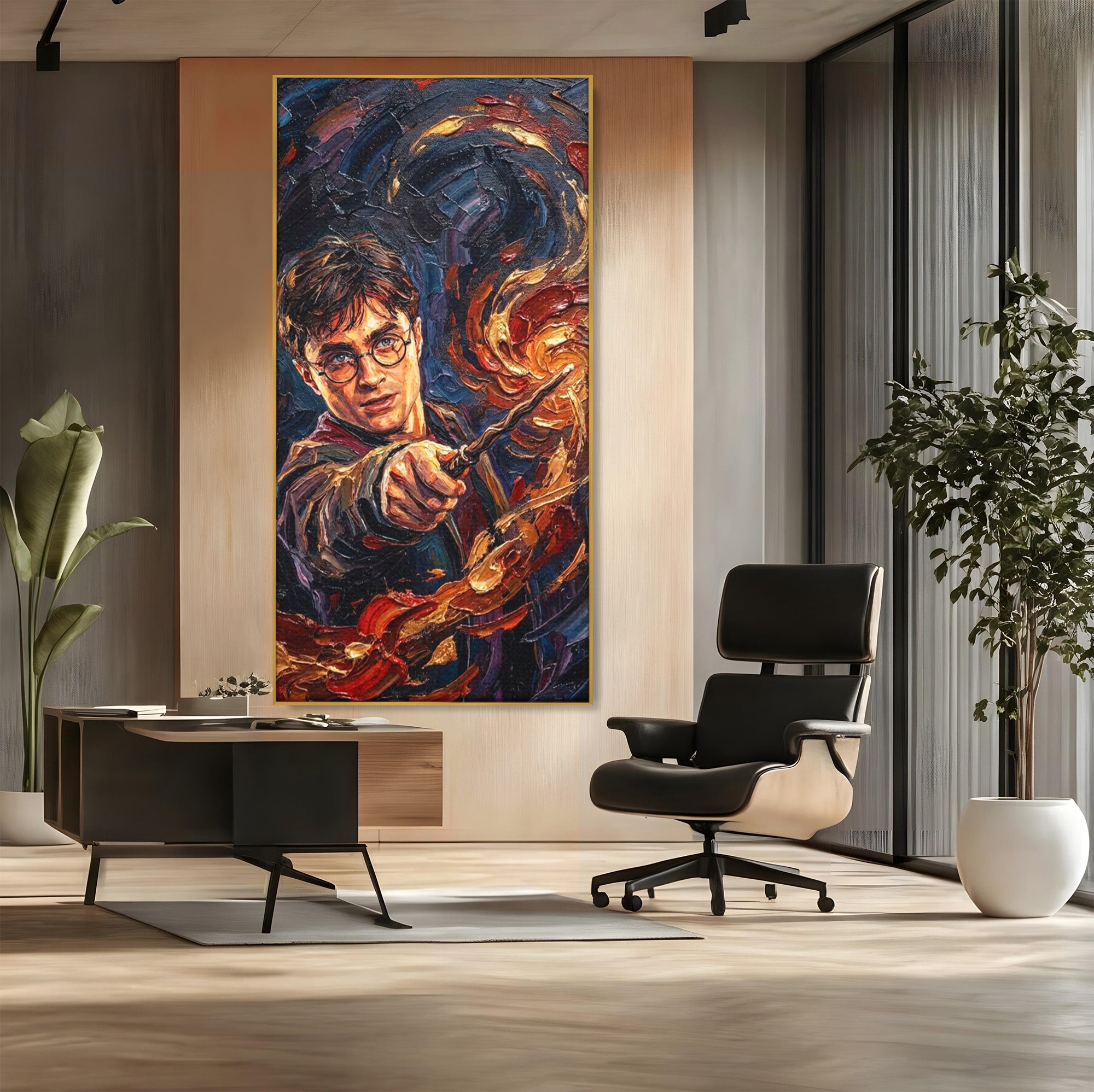 Tablou Canvas Premium LuxCanva® PI1218, Vrajitorul Cu Bagheta, Potter, Magie, Personaj, Fantazie, Living, Culori Vibrante