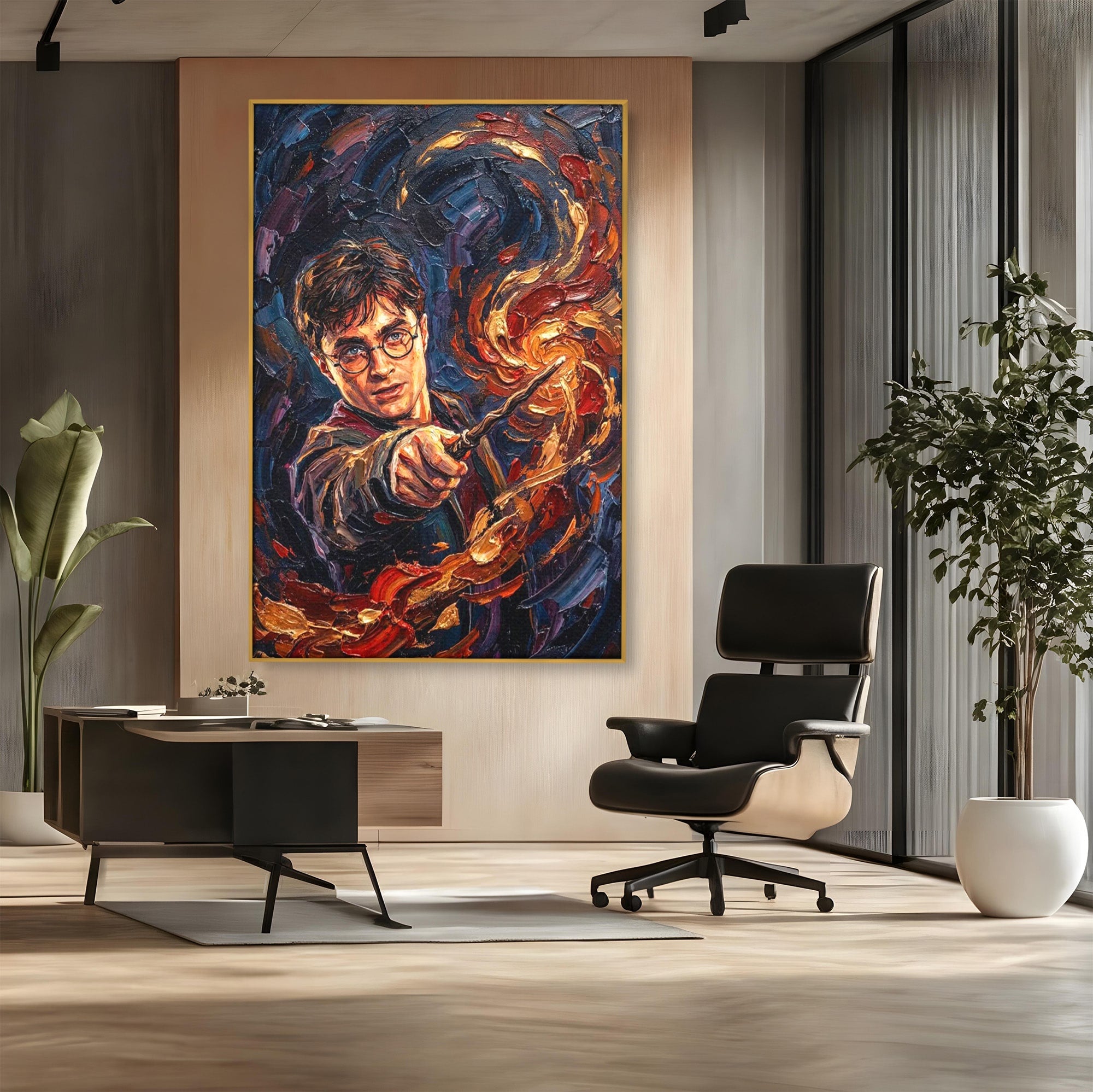 Tablou Canvas Premium LuxCanva® PI1218, Vrajitorul Cu Bagheta, Potter, Magie, Personaj, Fantazie, Living, Culori Vibrante
